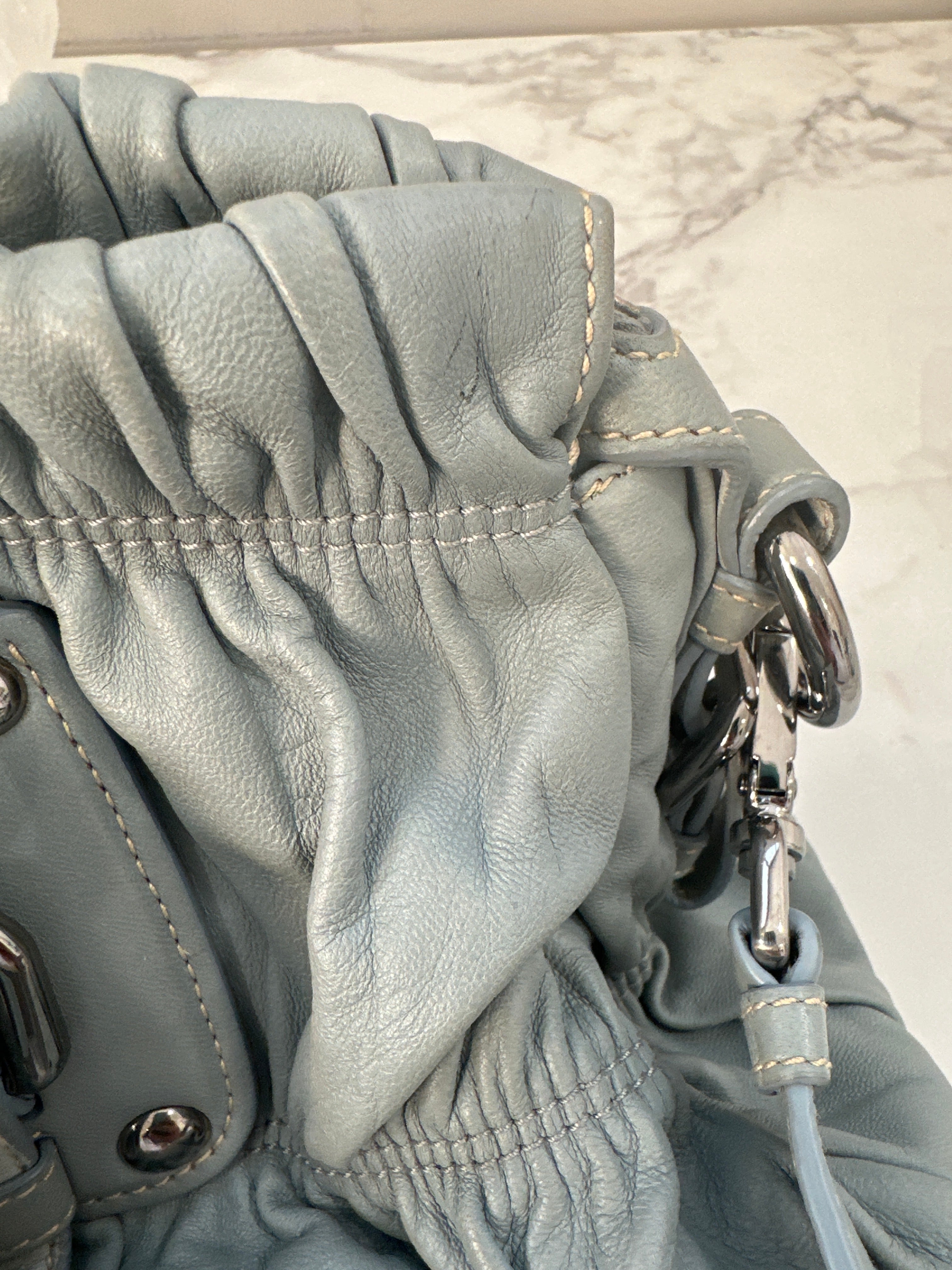 Prada Gaufre Ice Gray