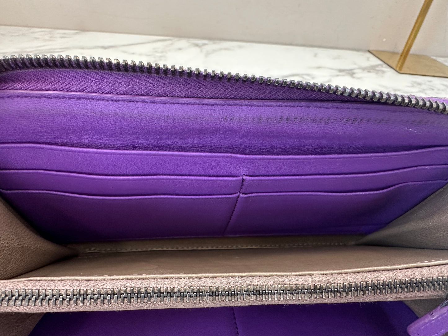 Bottega Veneta Purple Wallet