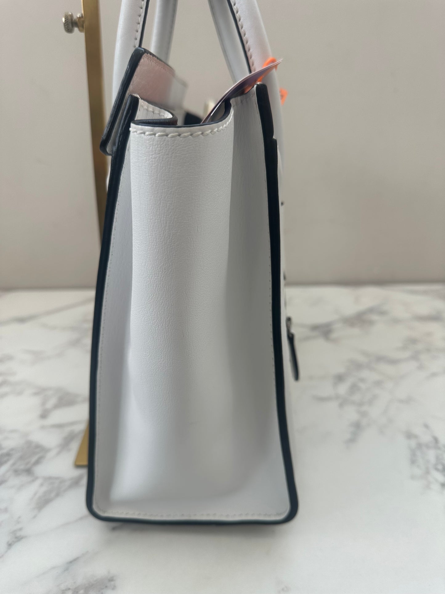Celine White Leather Micro