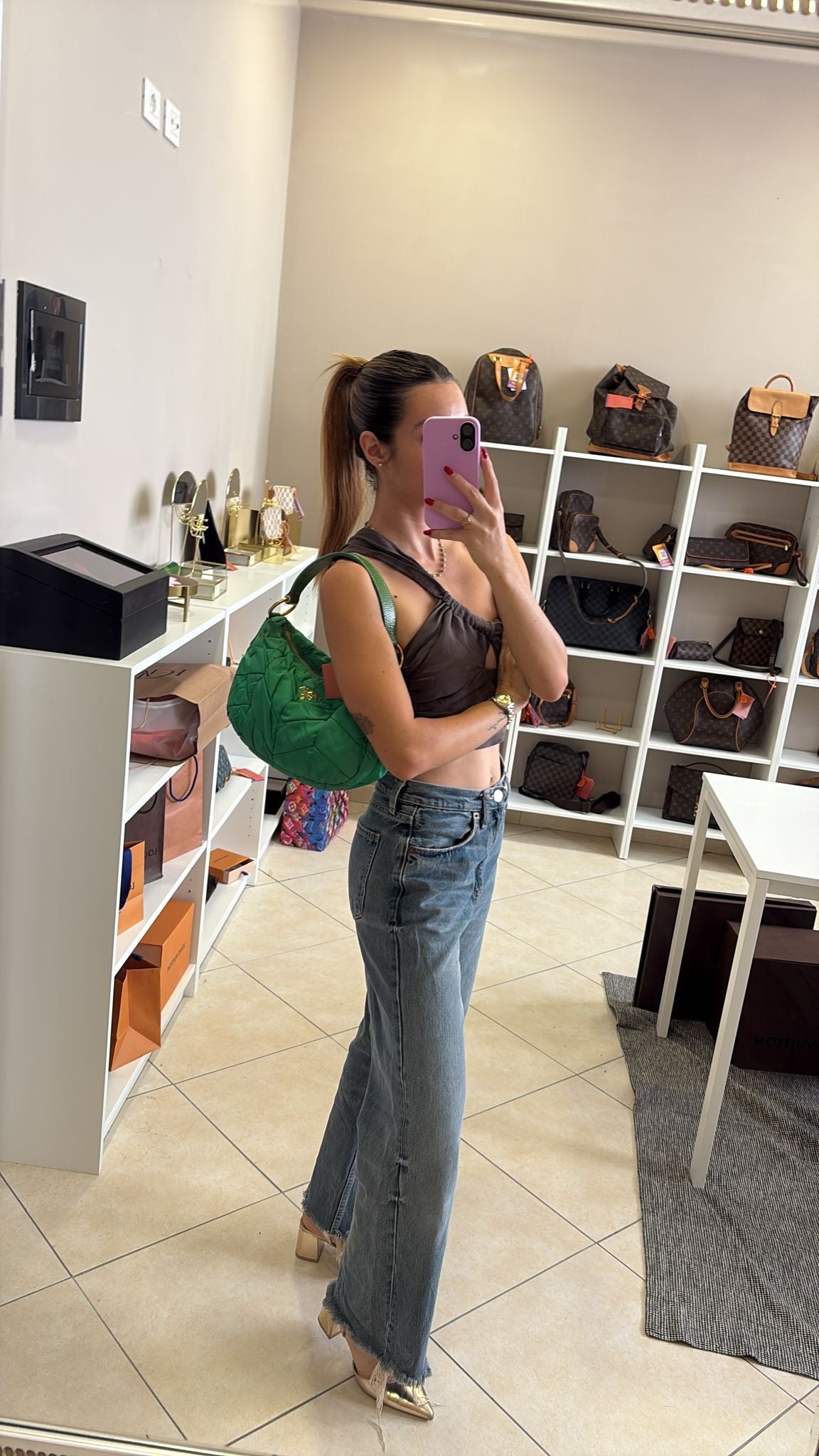 Prada Green Nylon