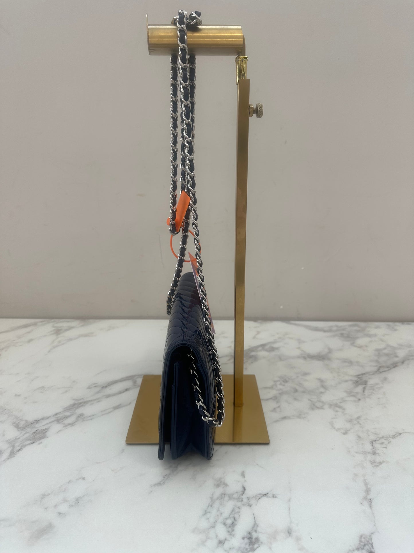 Chanel Woc Dark Blue Single Chain