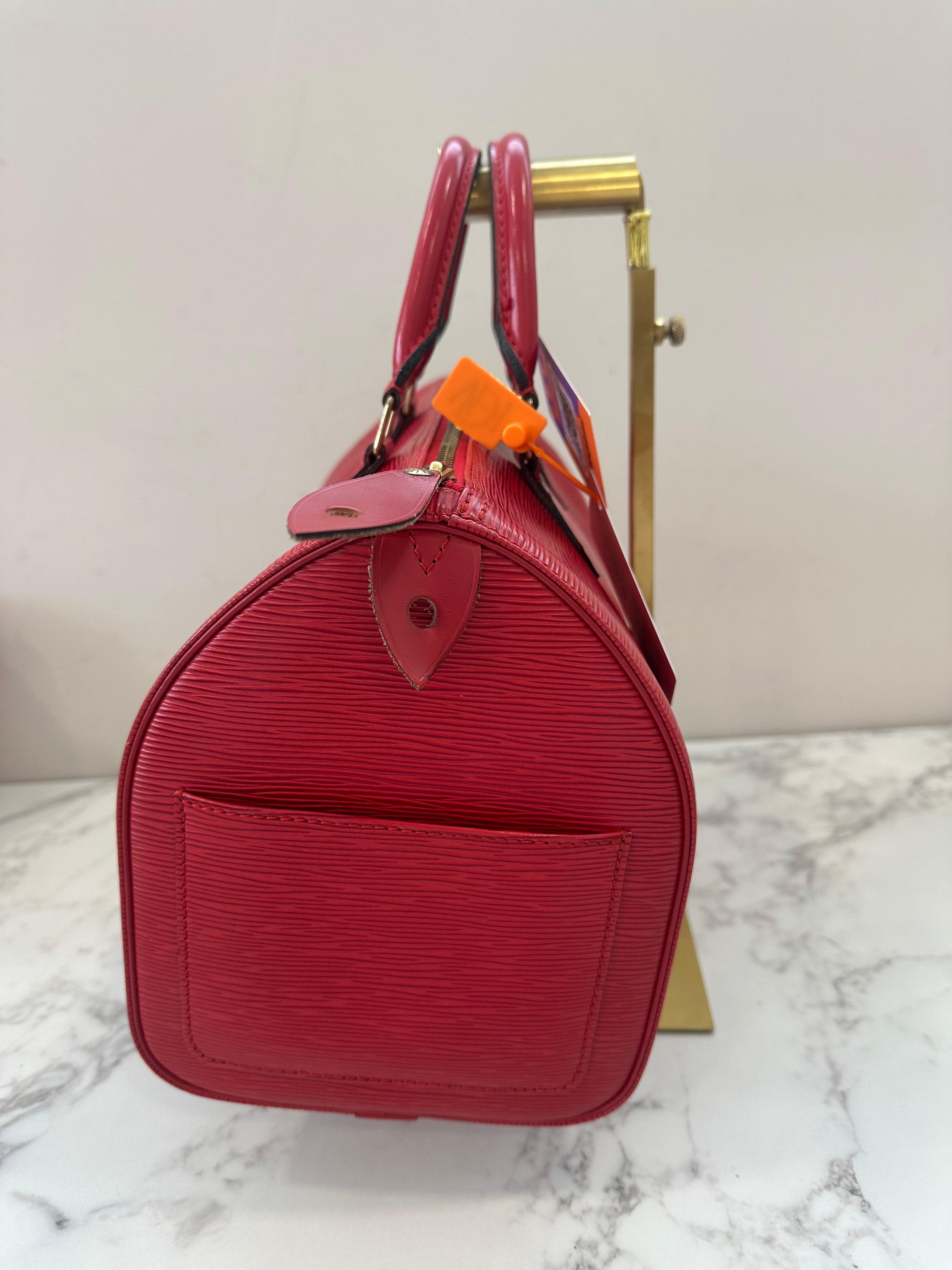 Louis Vuitton Speedy 35 Red Epi