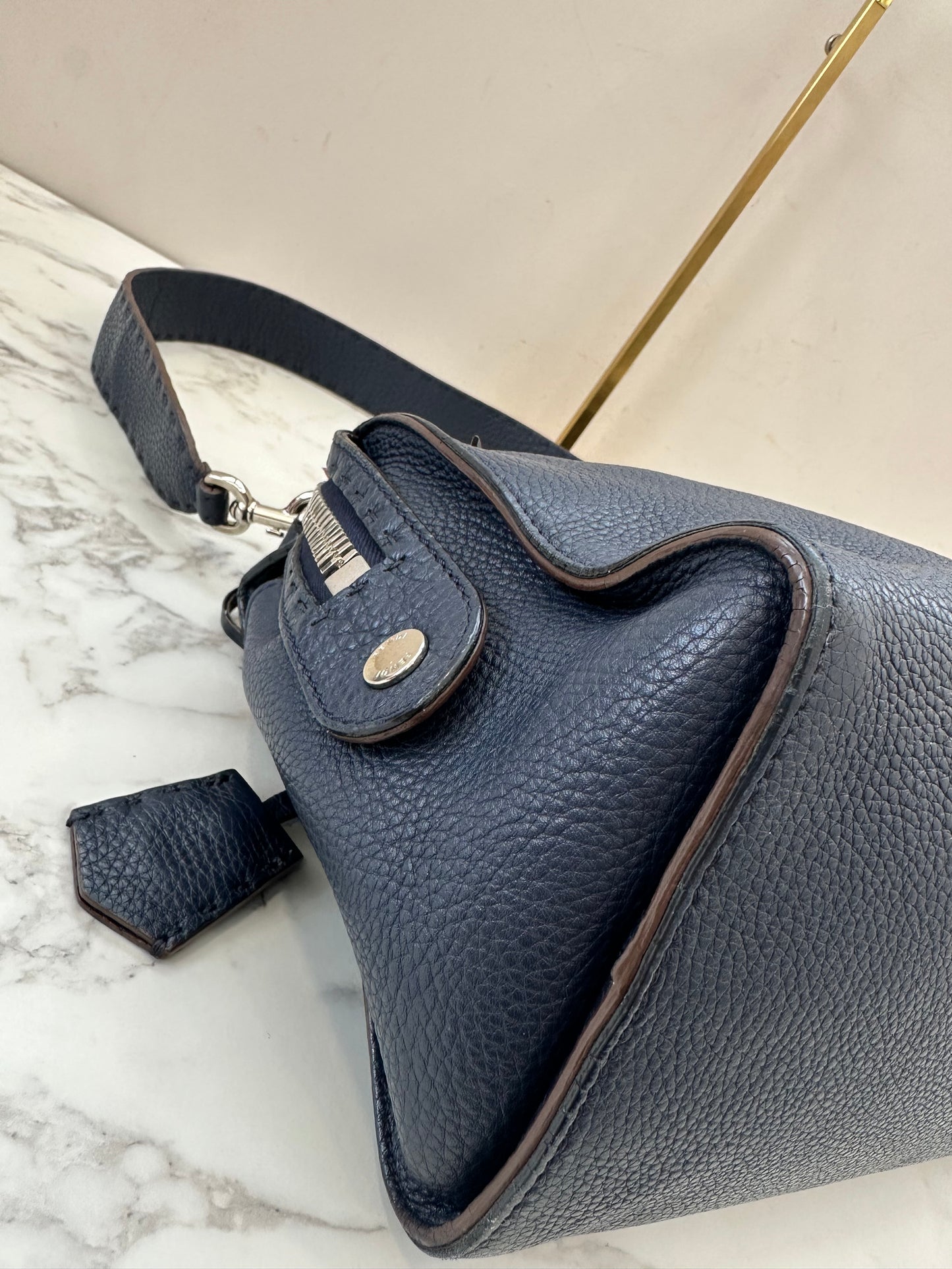 Fendi Blue Leather