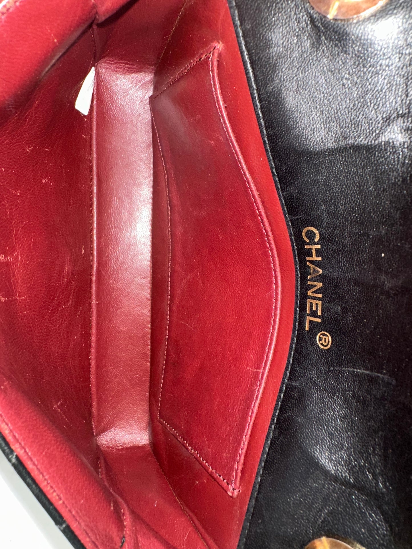 Chanel Black Lambskin Single Chain