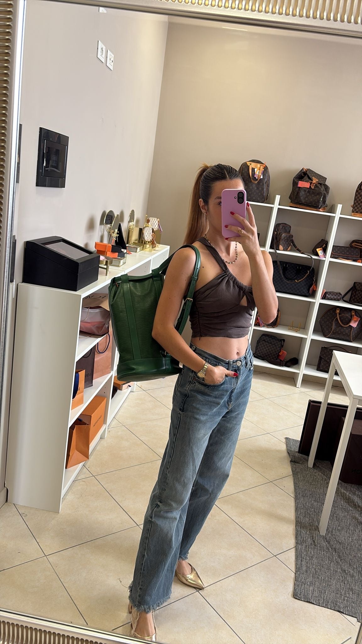 Louis Vuitton Randonne PM Epi Green