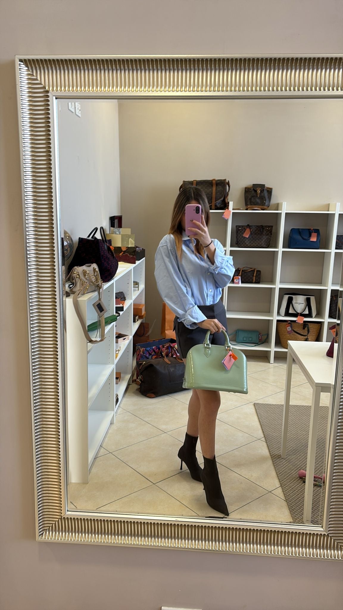 Louis Vuitton Alma PM Epi Green