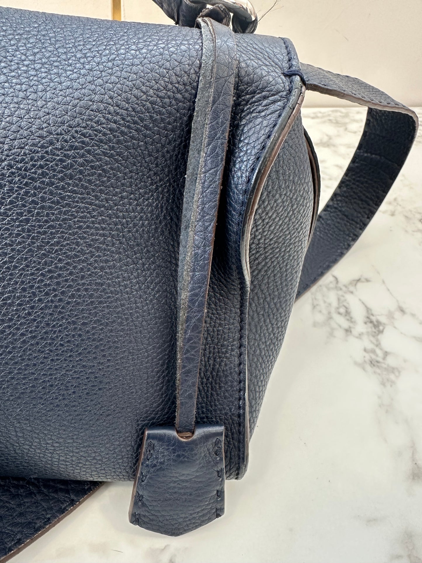 Fendi Blue Leather