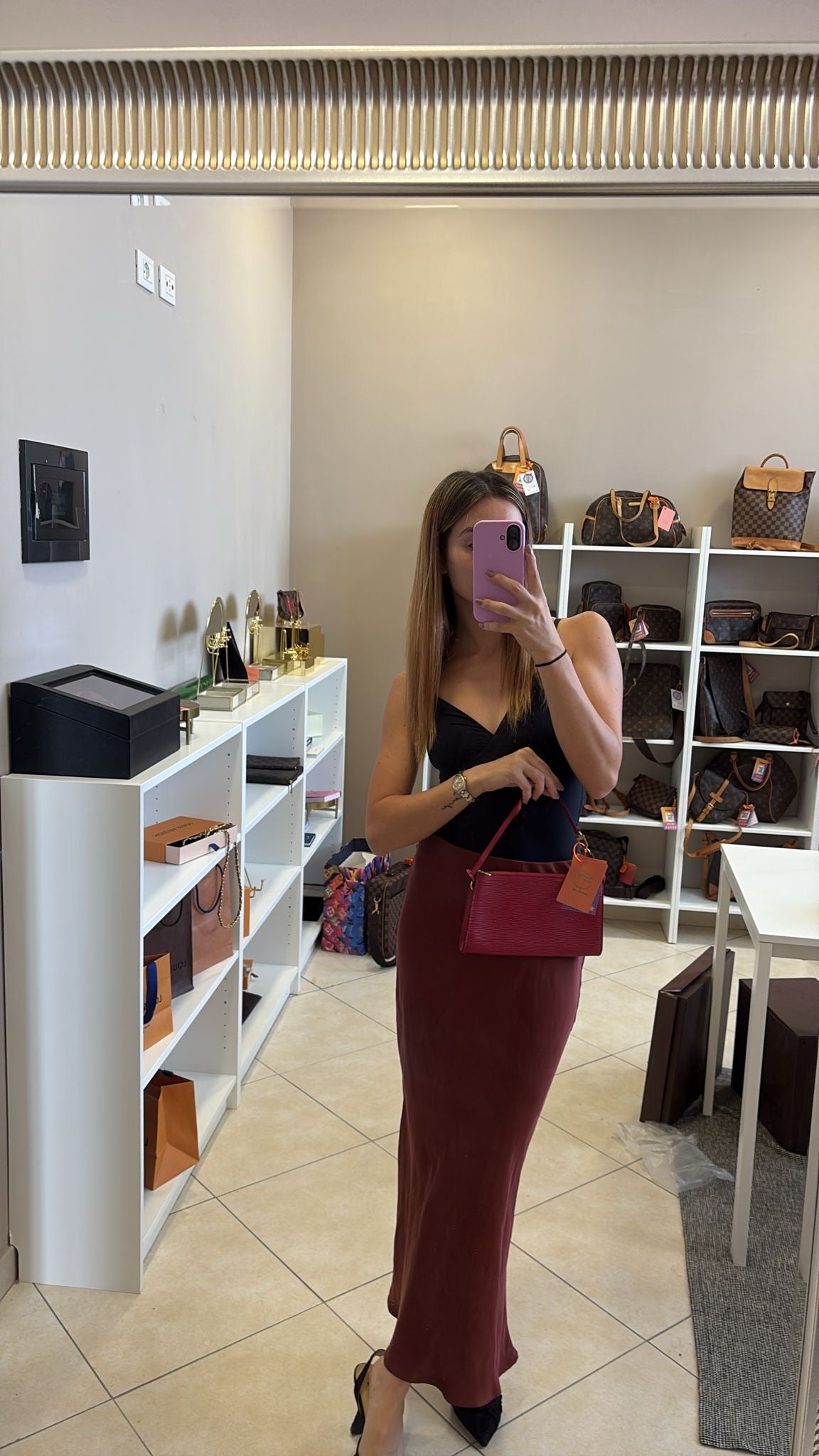 Louis Vuitton Pochette Red Epi