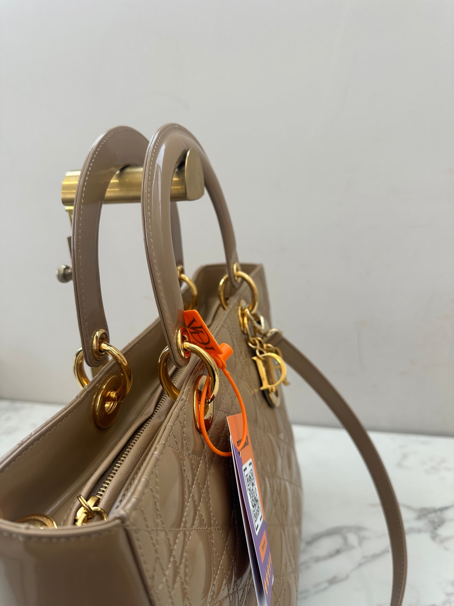 Christian Dior Beige Leather Lady