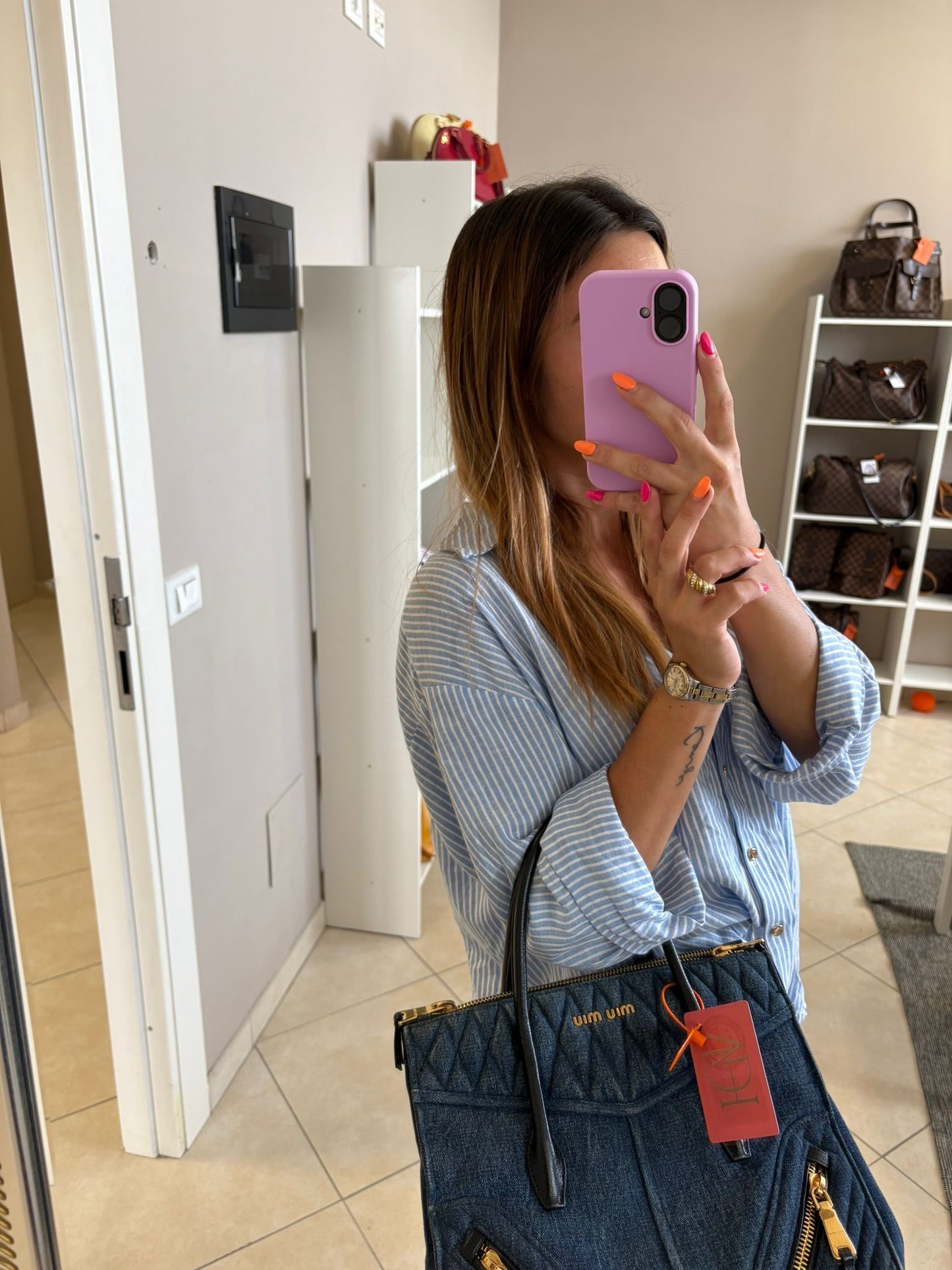 MIU MIU Denim Biker