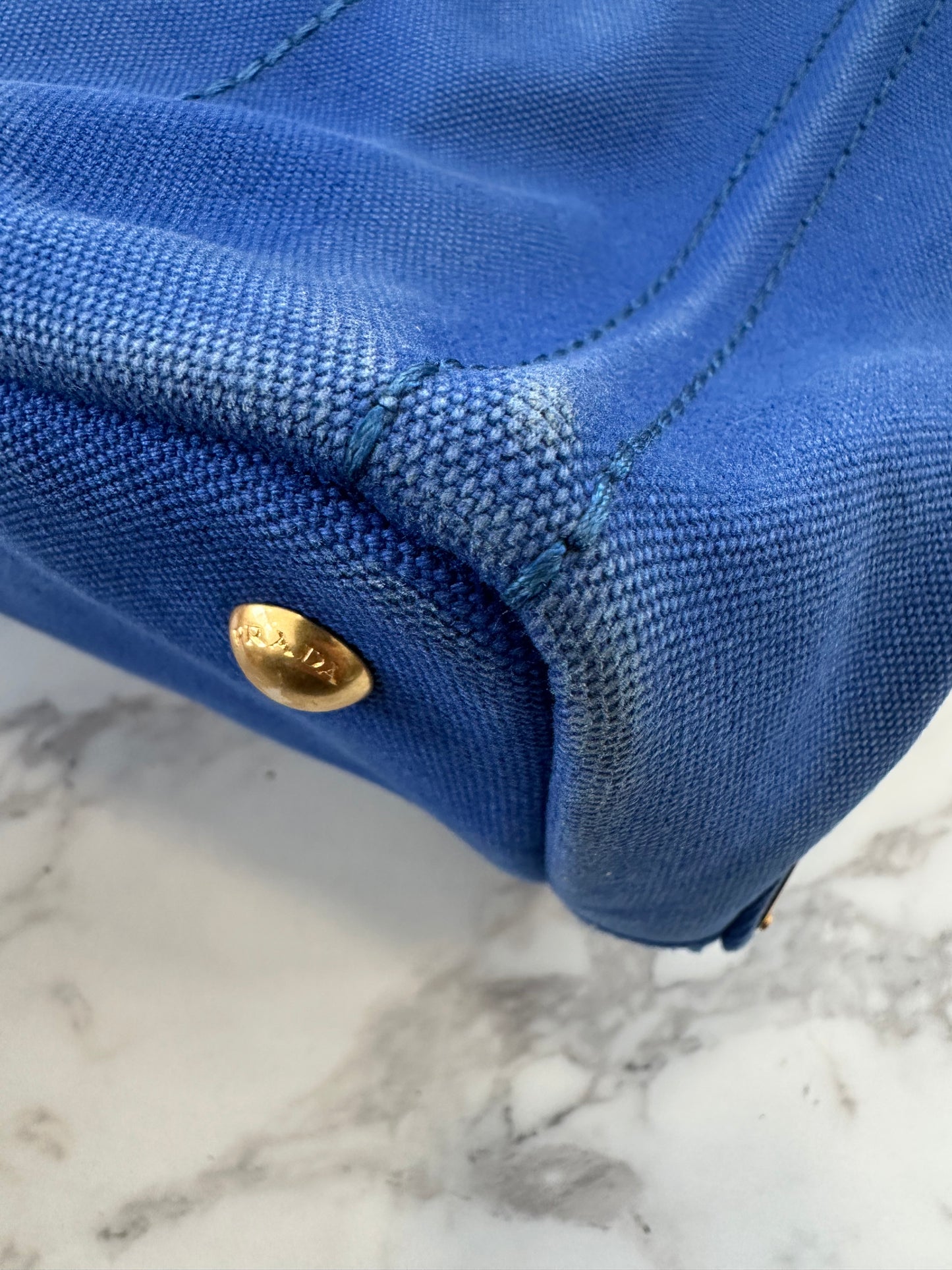 Prada Blue Canapa