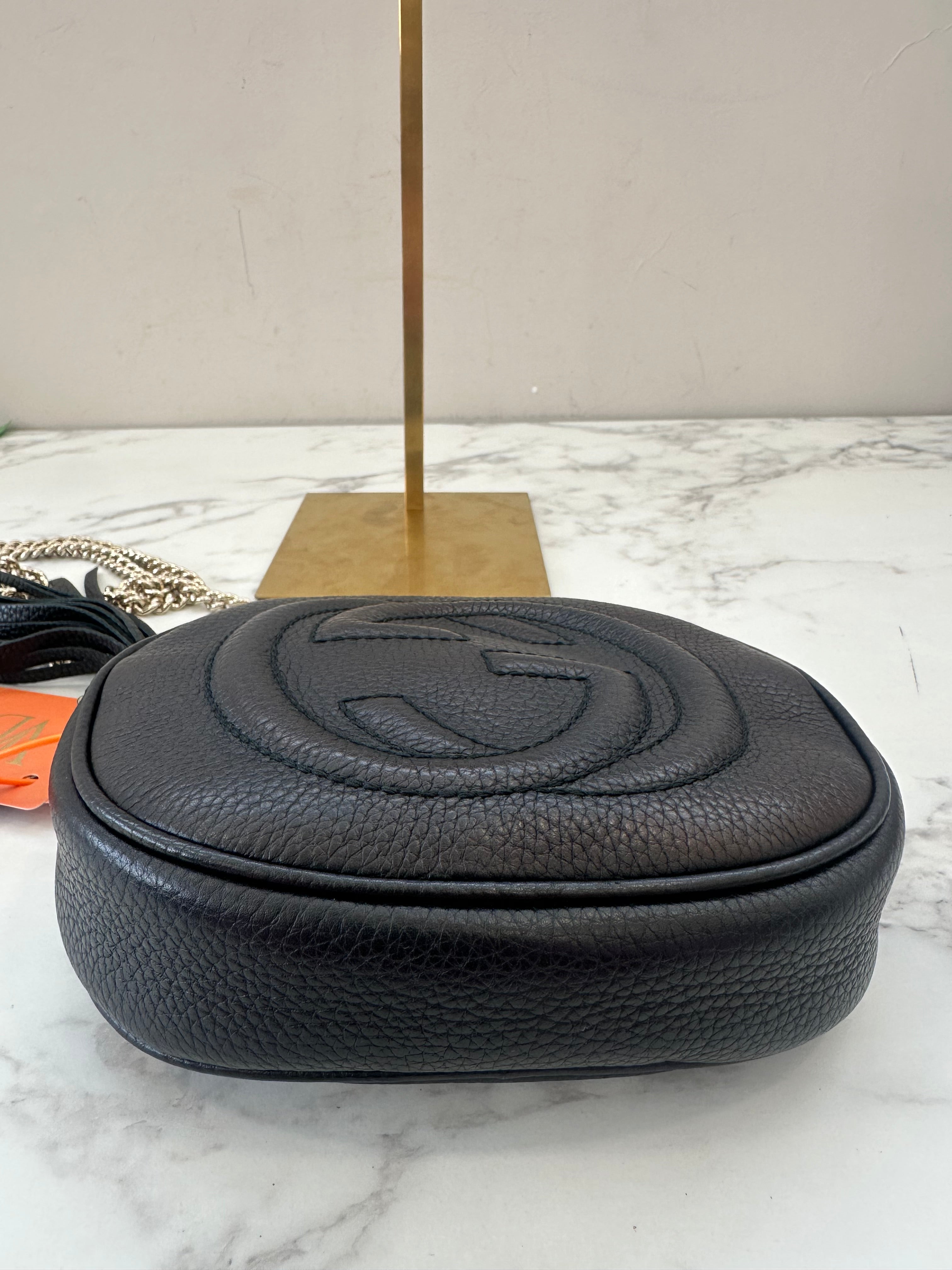 Gucci Black Leather Fringe