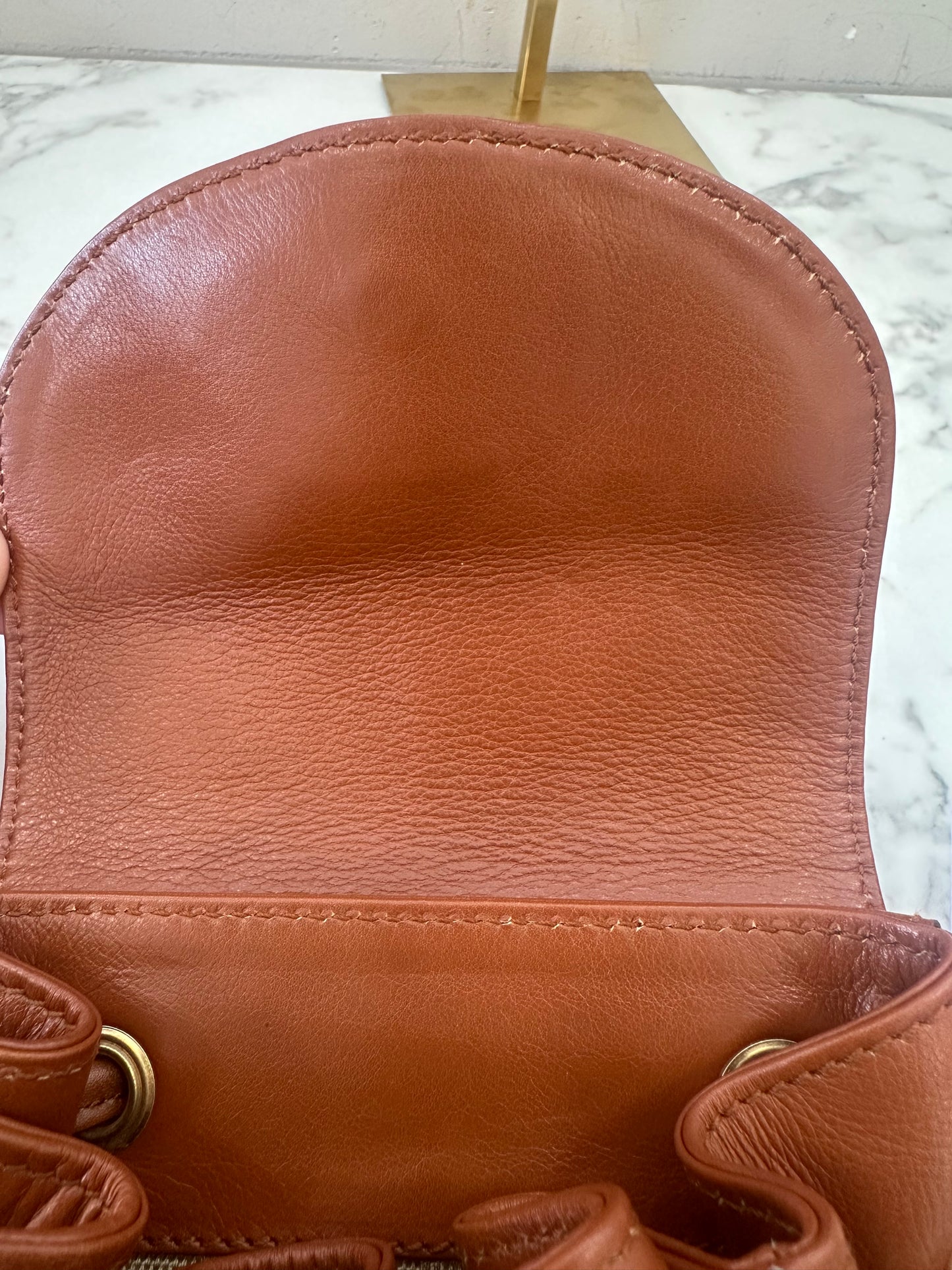 Gucci Brown Bamboo Backpack