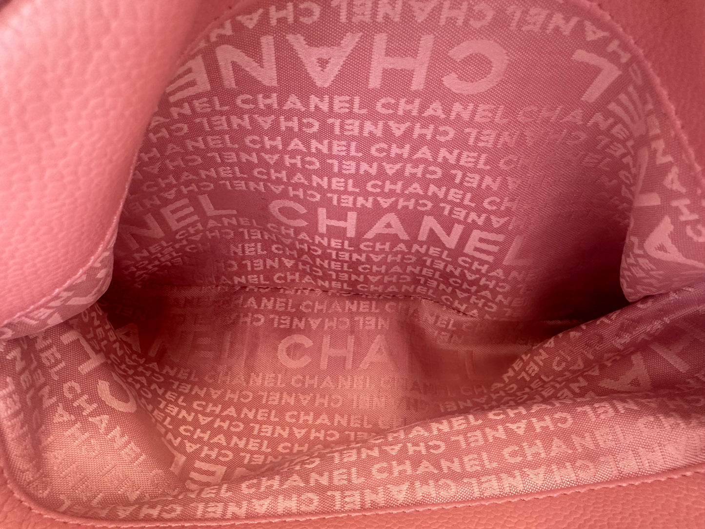 Chanel Pink Calfskin Wild Stitch Choco Bar