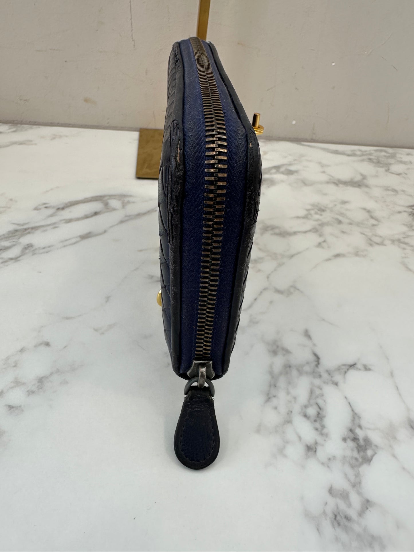 Bottega Veneta Navy Wallet
