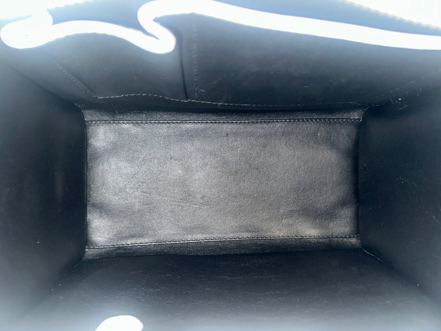 Celine White Leather Micro