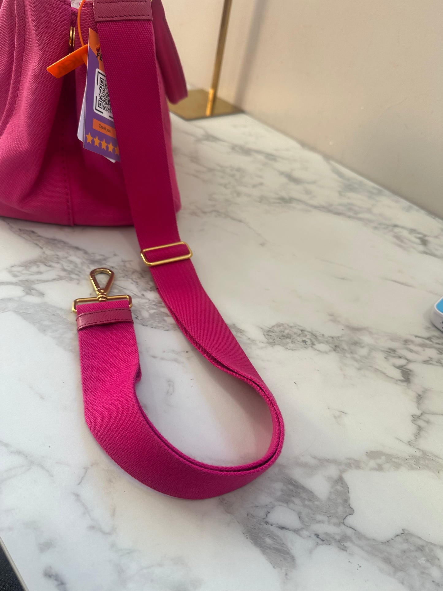 Prada Pink Denim Canapa