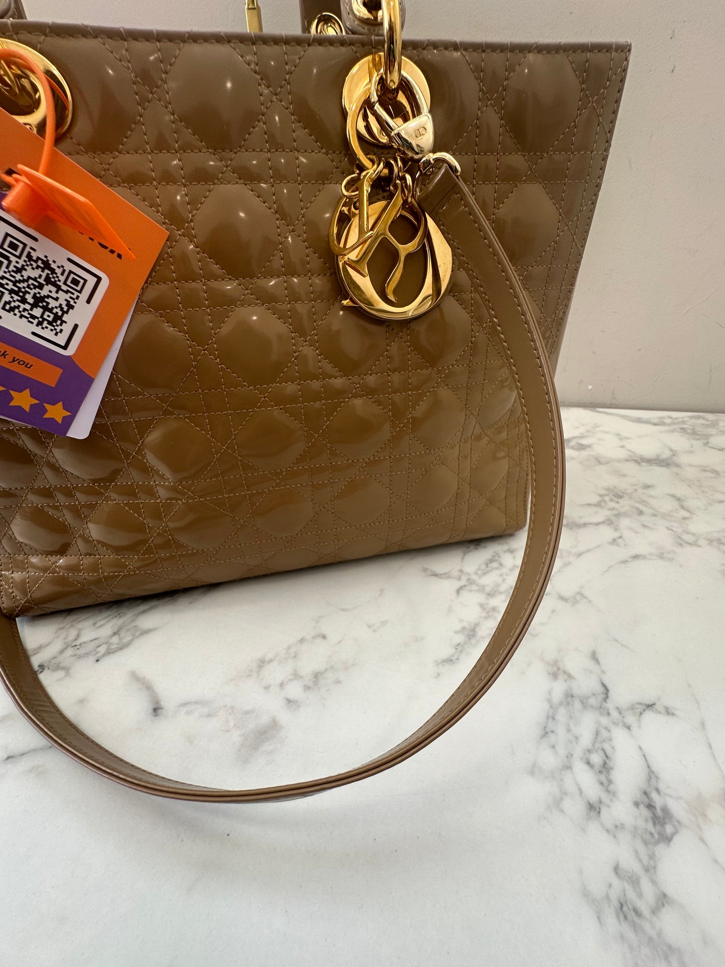 Christian Dior Beige Leather Lady