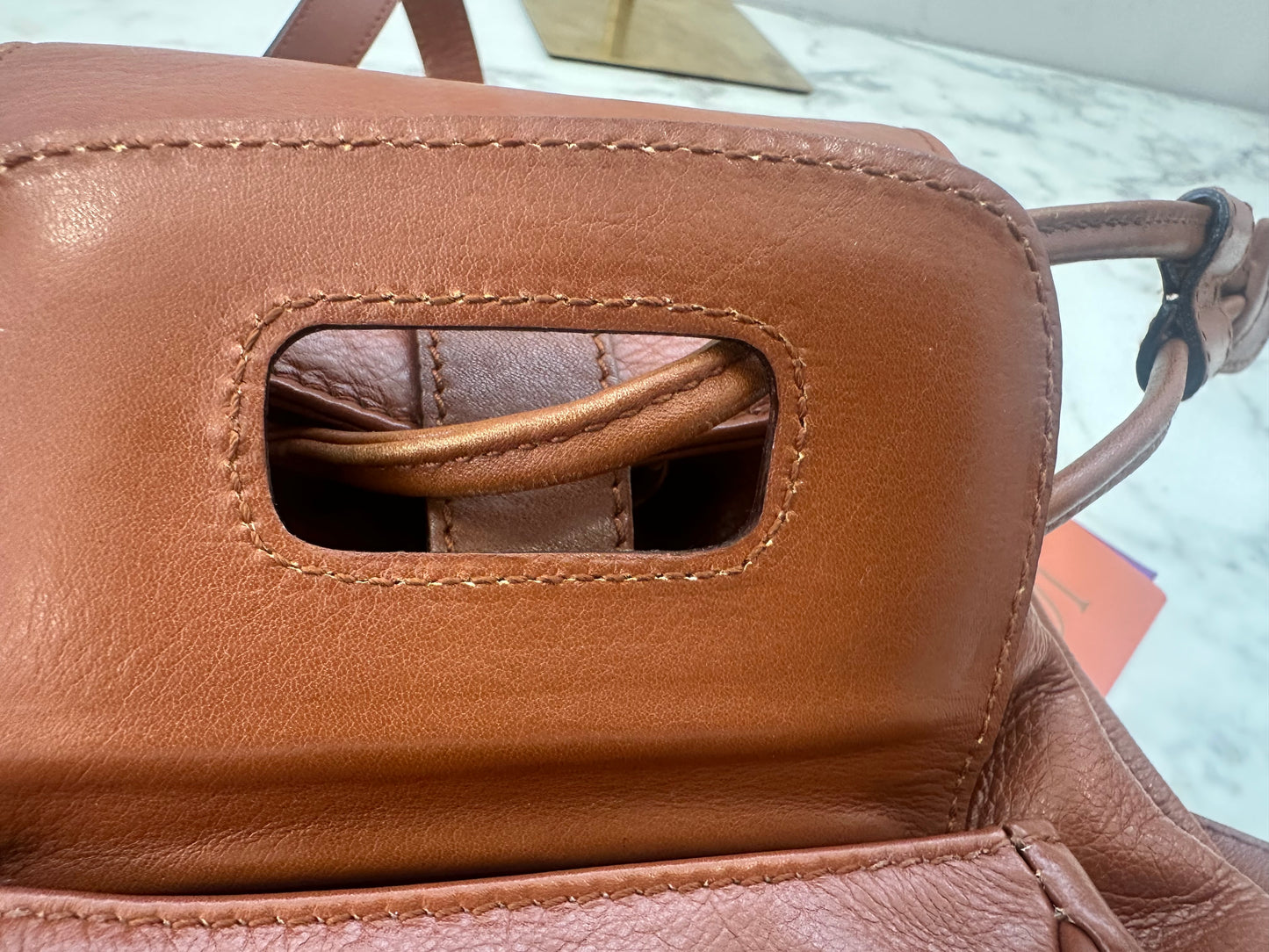 Gucci Brown Bamboo Backpack