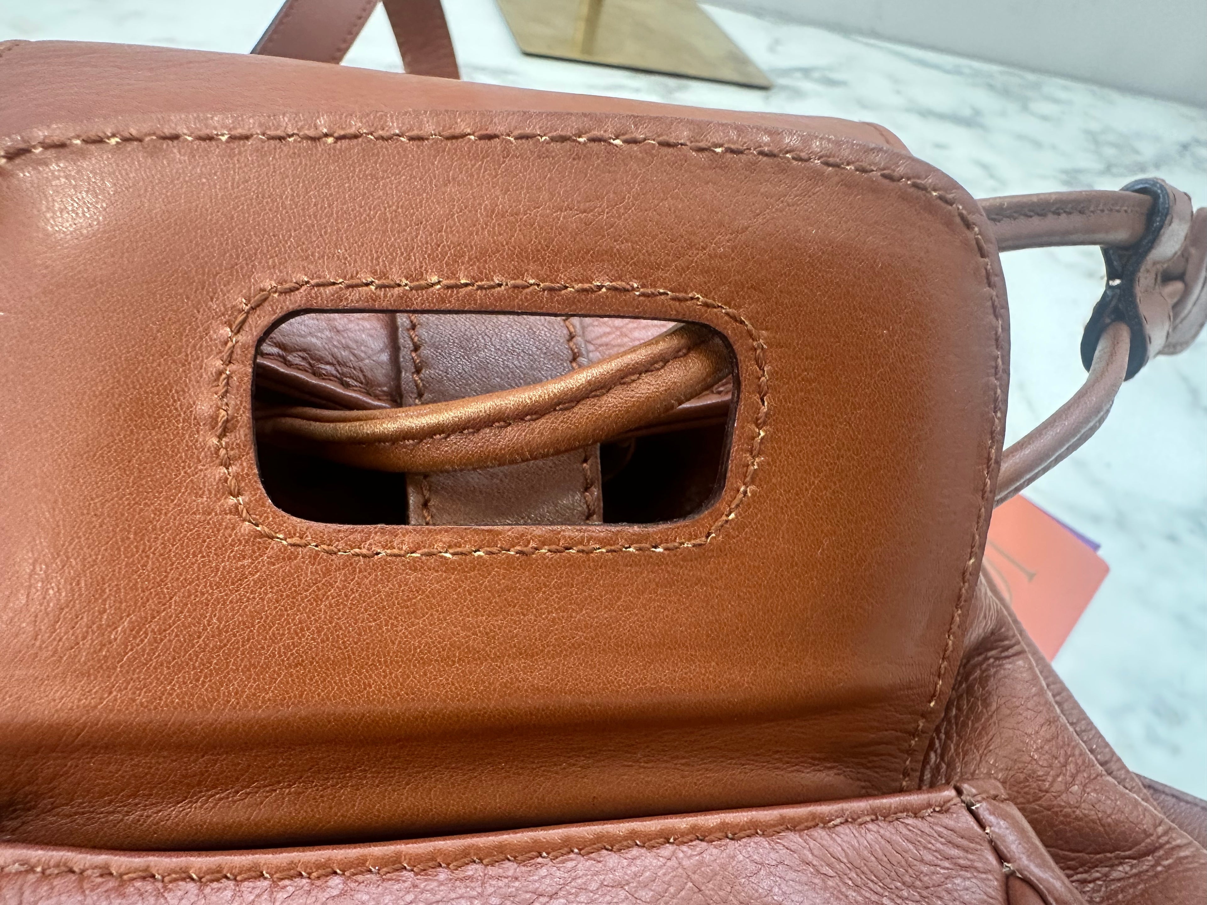 Gucci Brown Bamboo Backpack