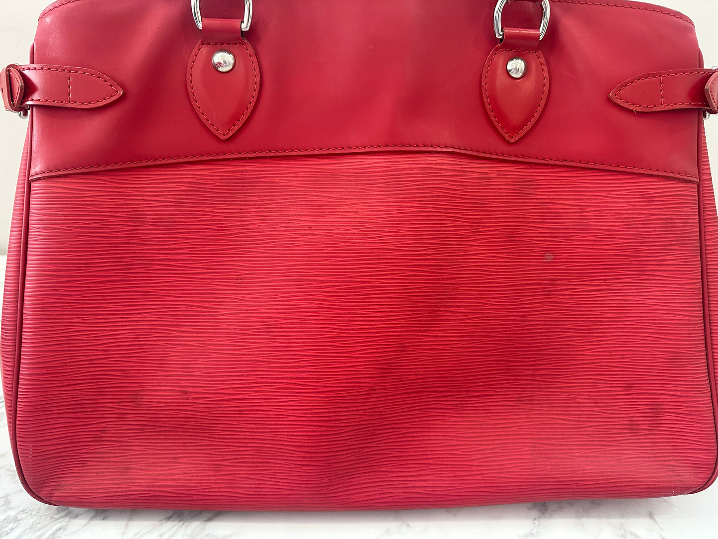 Louis Vuitton Red Epi Passy GM