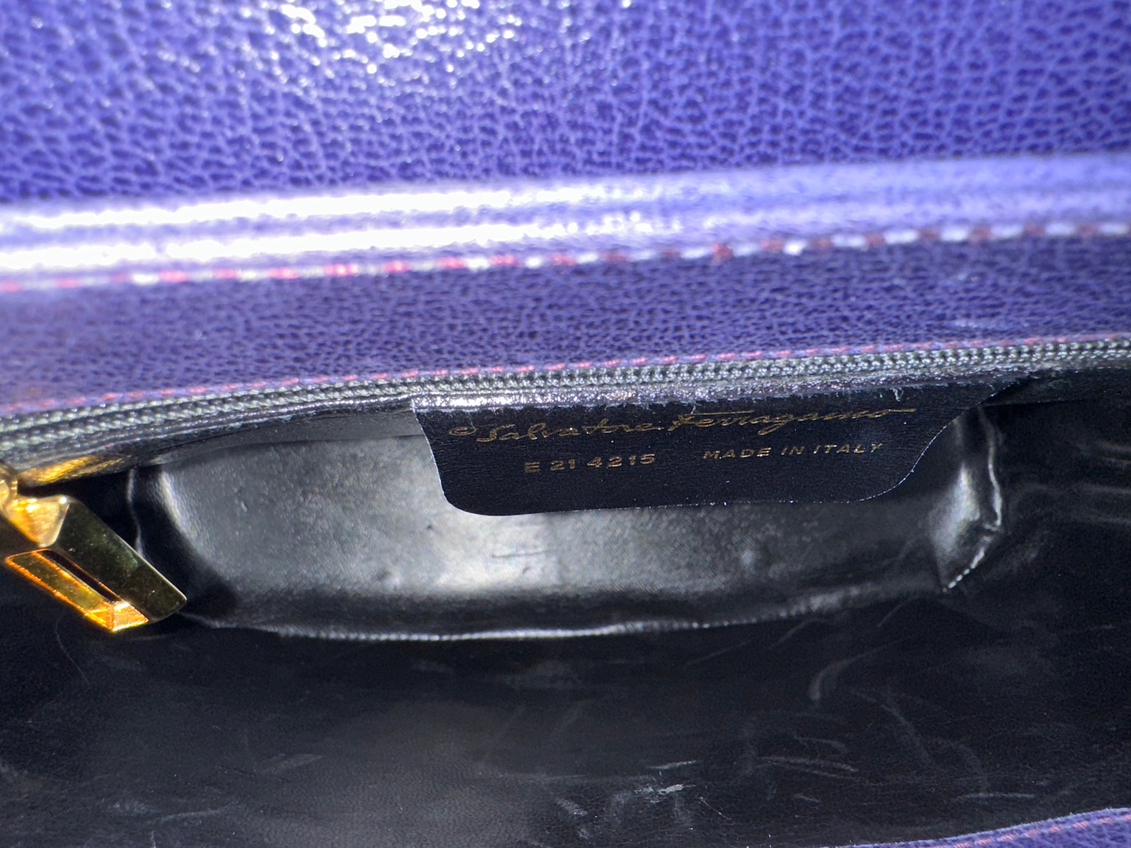 Salvatore Ferragamo Blue Leather