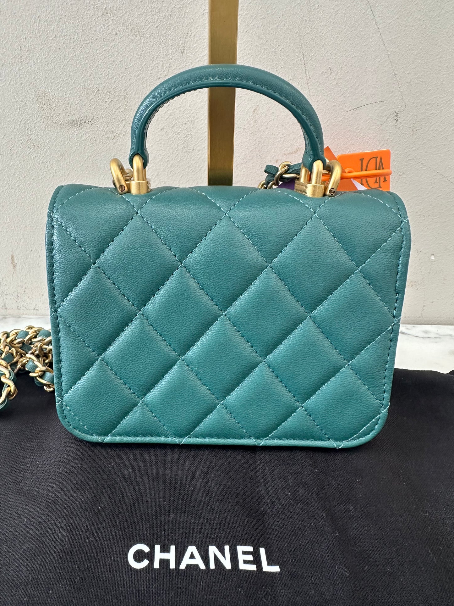 Chanel Green Lambskin