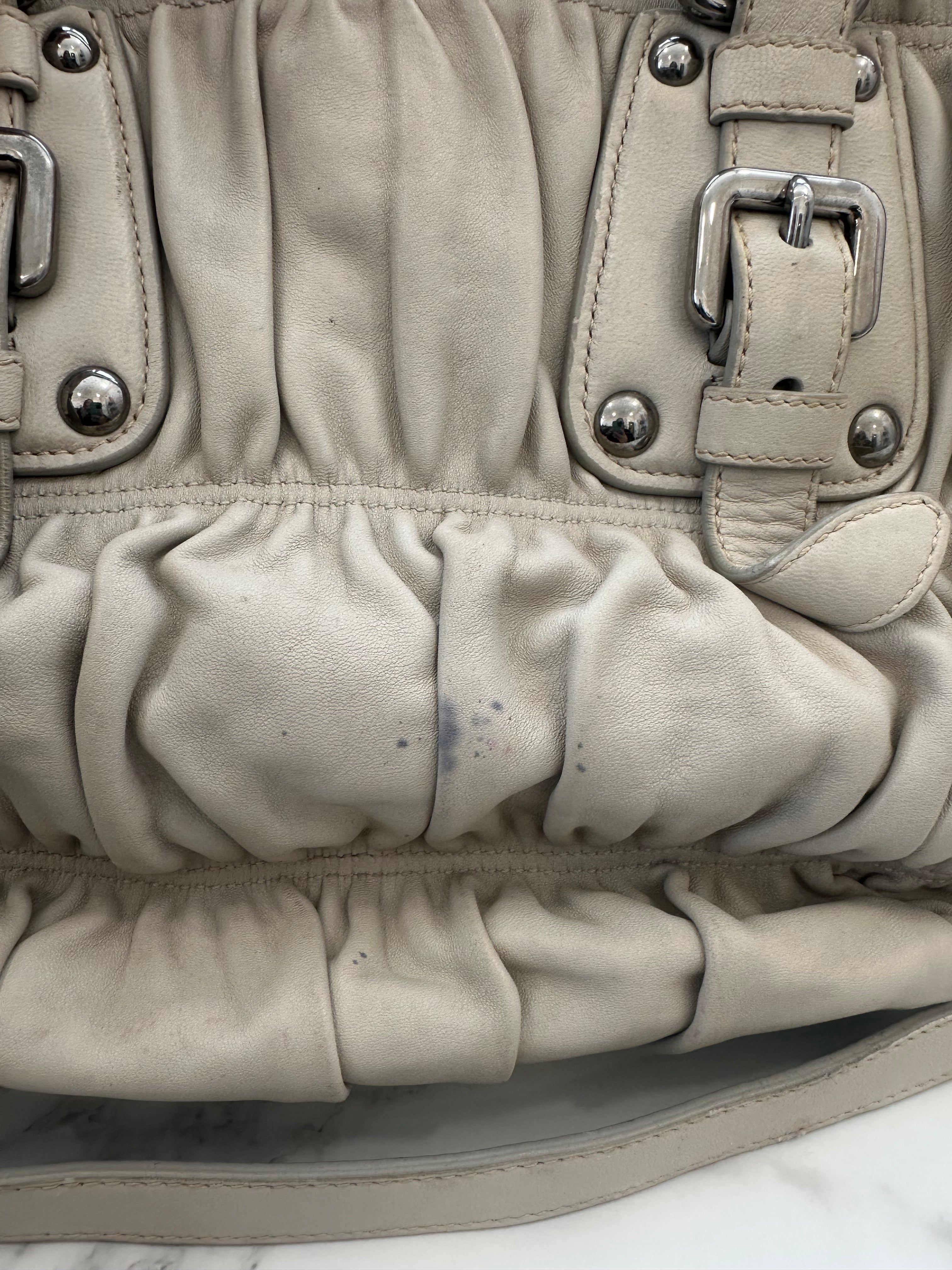 Prada Gaufre Beige Strap