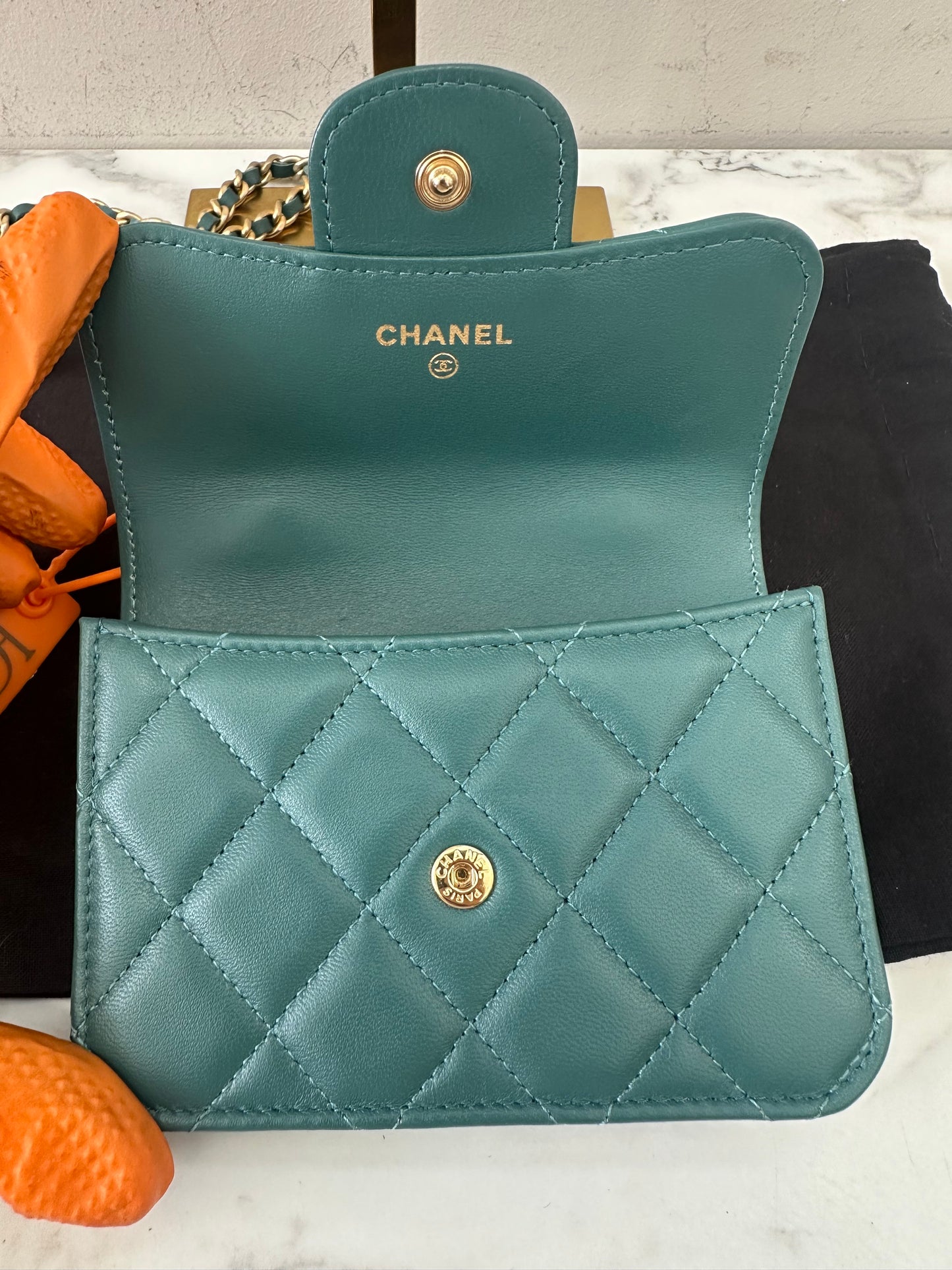 Chanel Green Lambskin