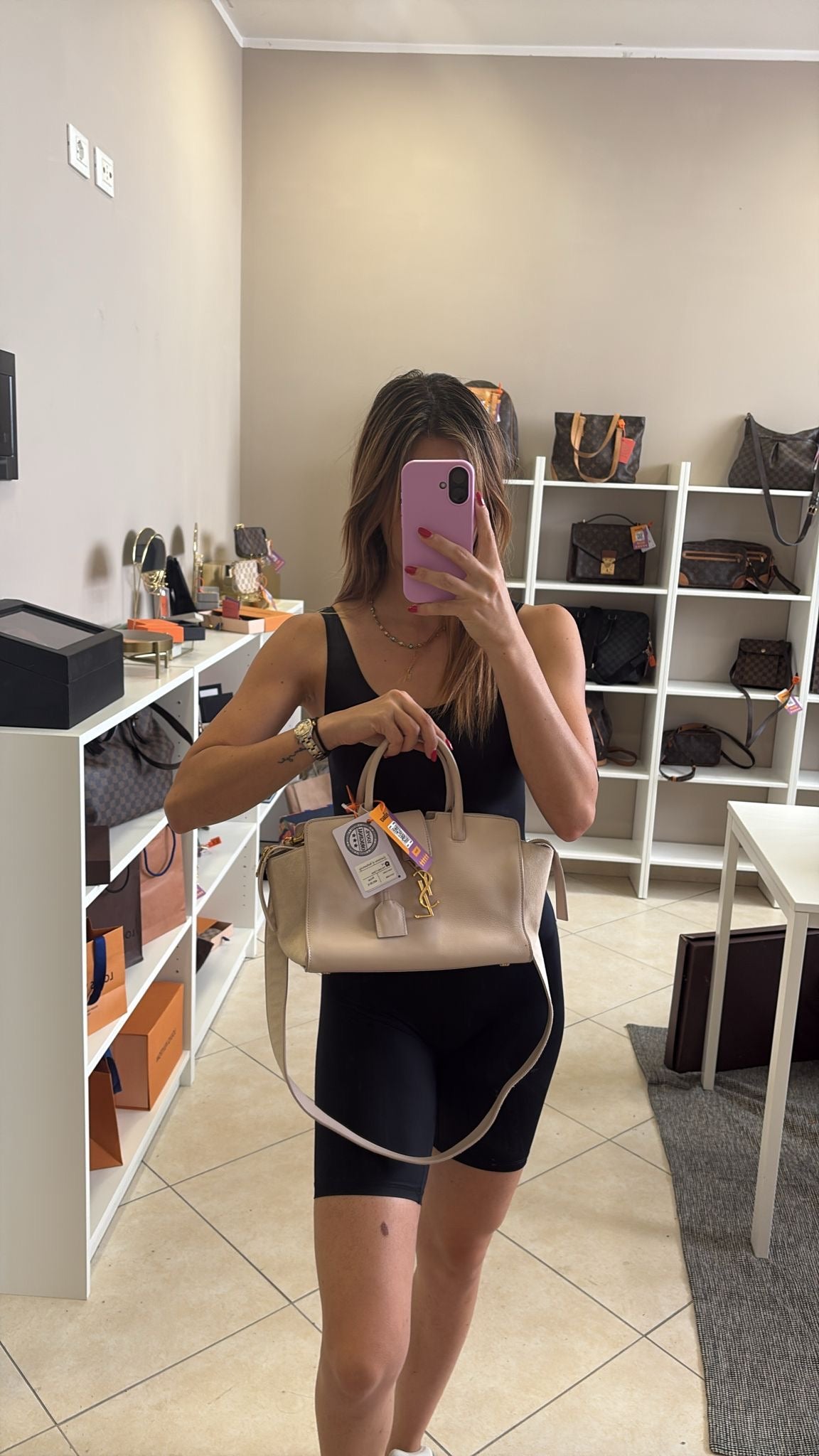 YSL Pink Baby Cabas