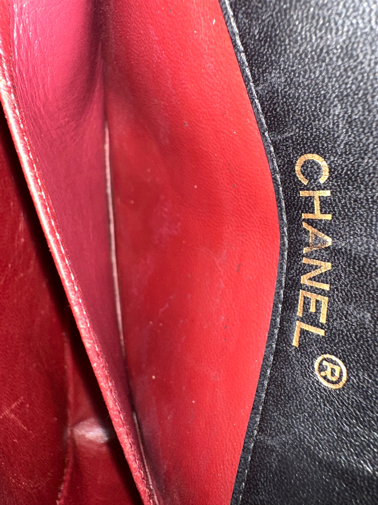 Chanel Black Lambskin Single Chain