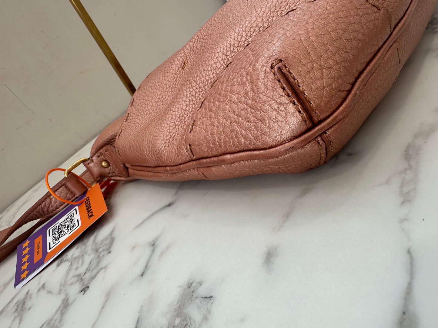 Fendi Pink Leather Sellier