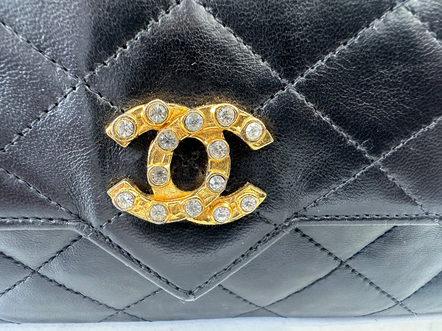 Chanel Black Lambskin Single Chain