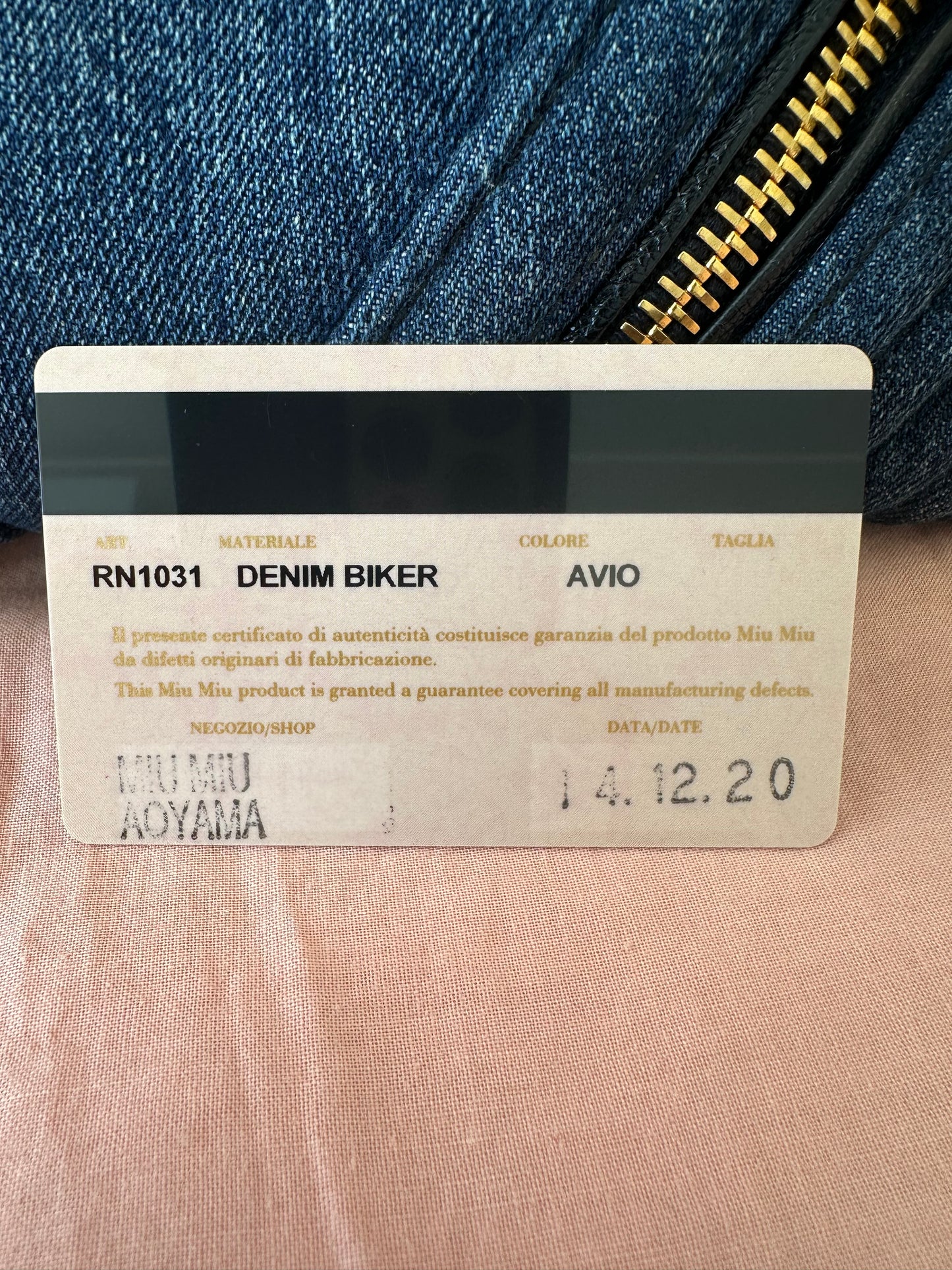 MIU MIU Denim Biker