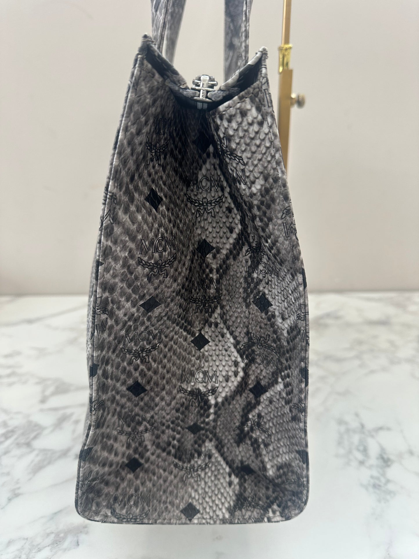 Mcm Grey Tote Bag