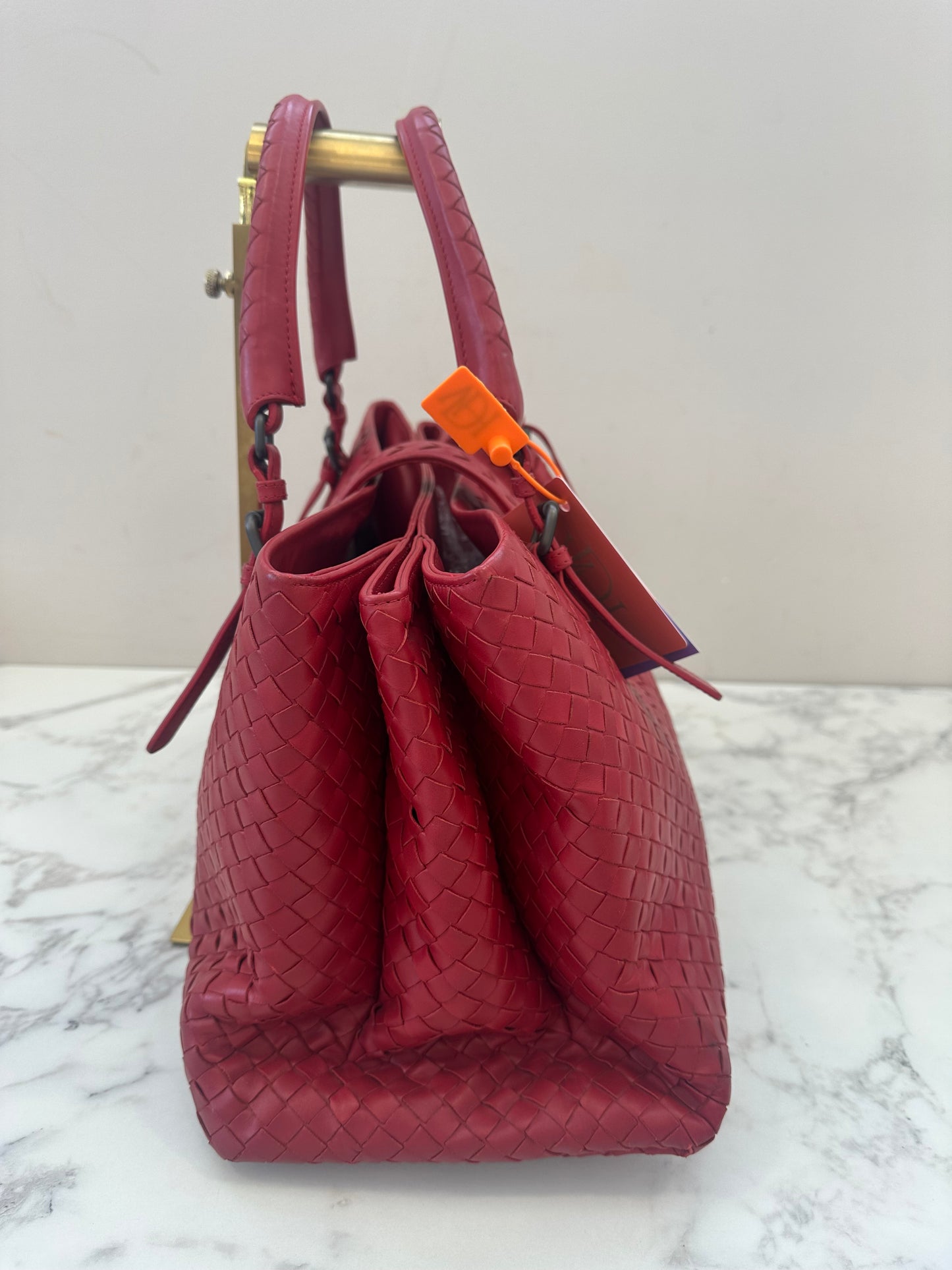 Bottega Veneta Red Intrecciato Roma