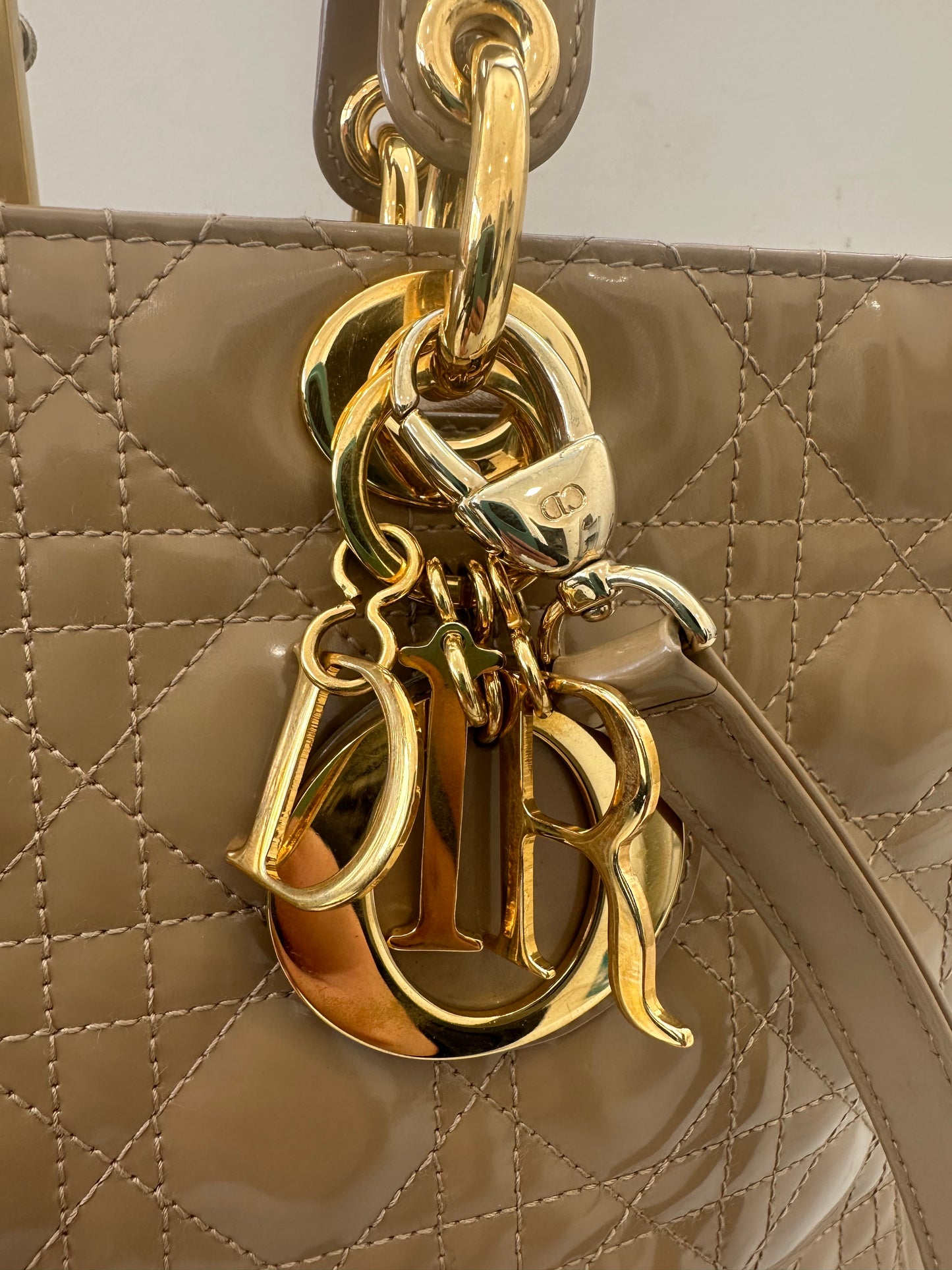 Christian Dior Beige Leather Lady