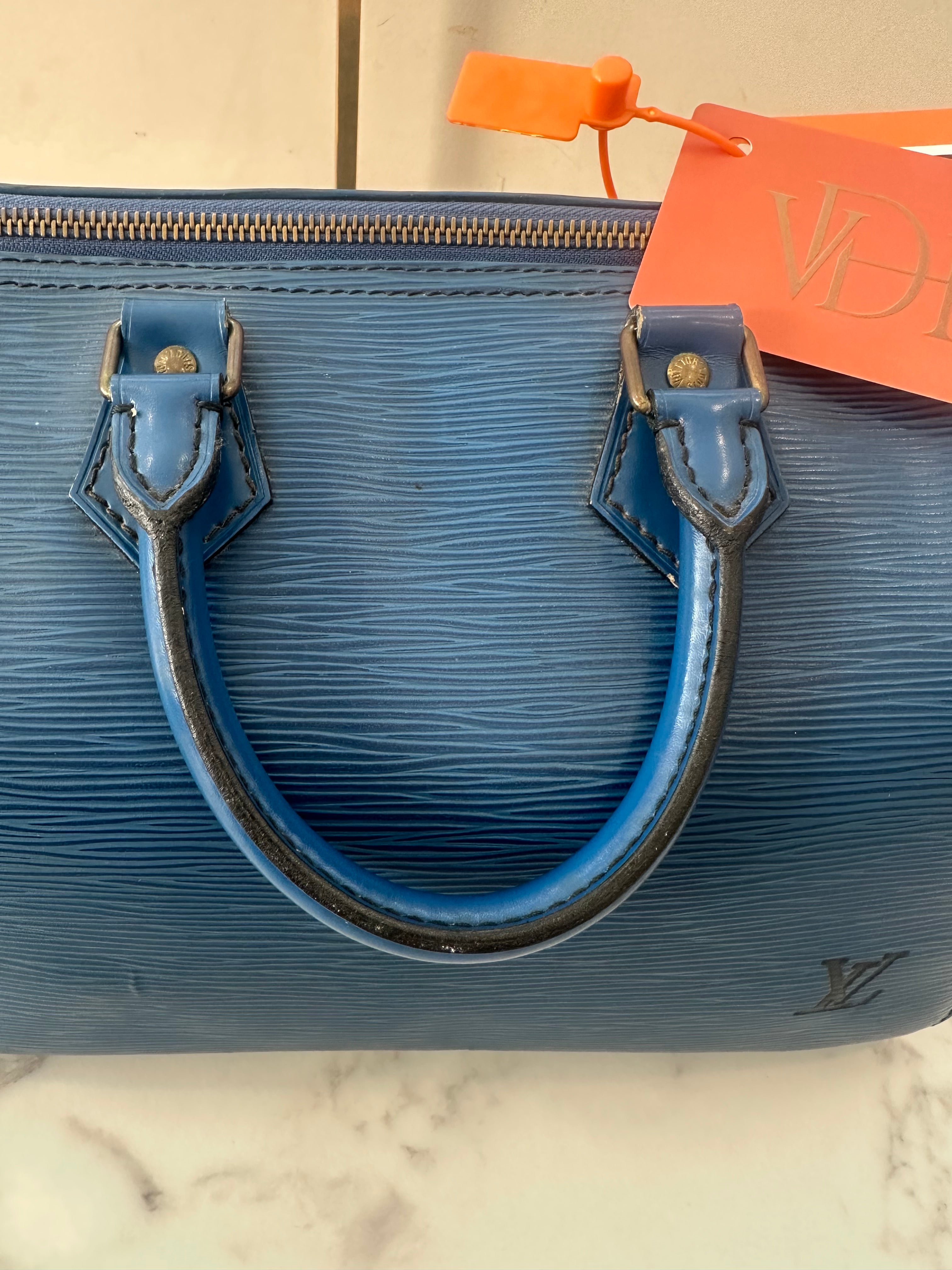 Louis Vuitton Speedy 25 Epi Blue