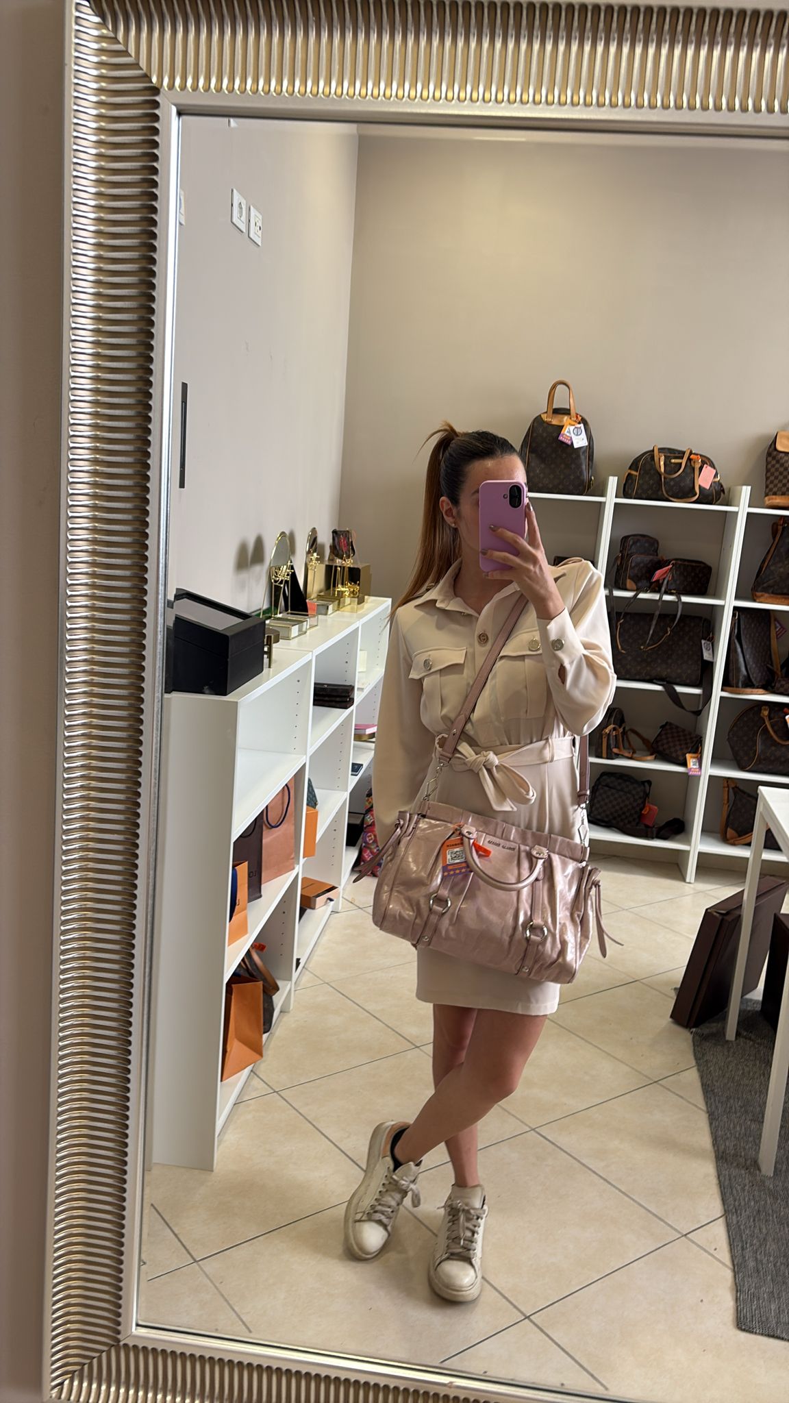 Miu Miu Light Pink Calfskin
