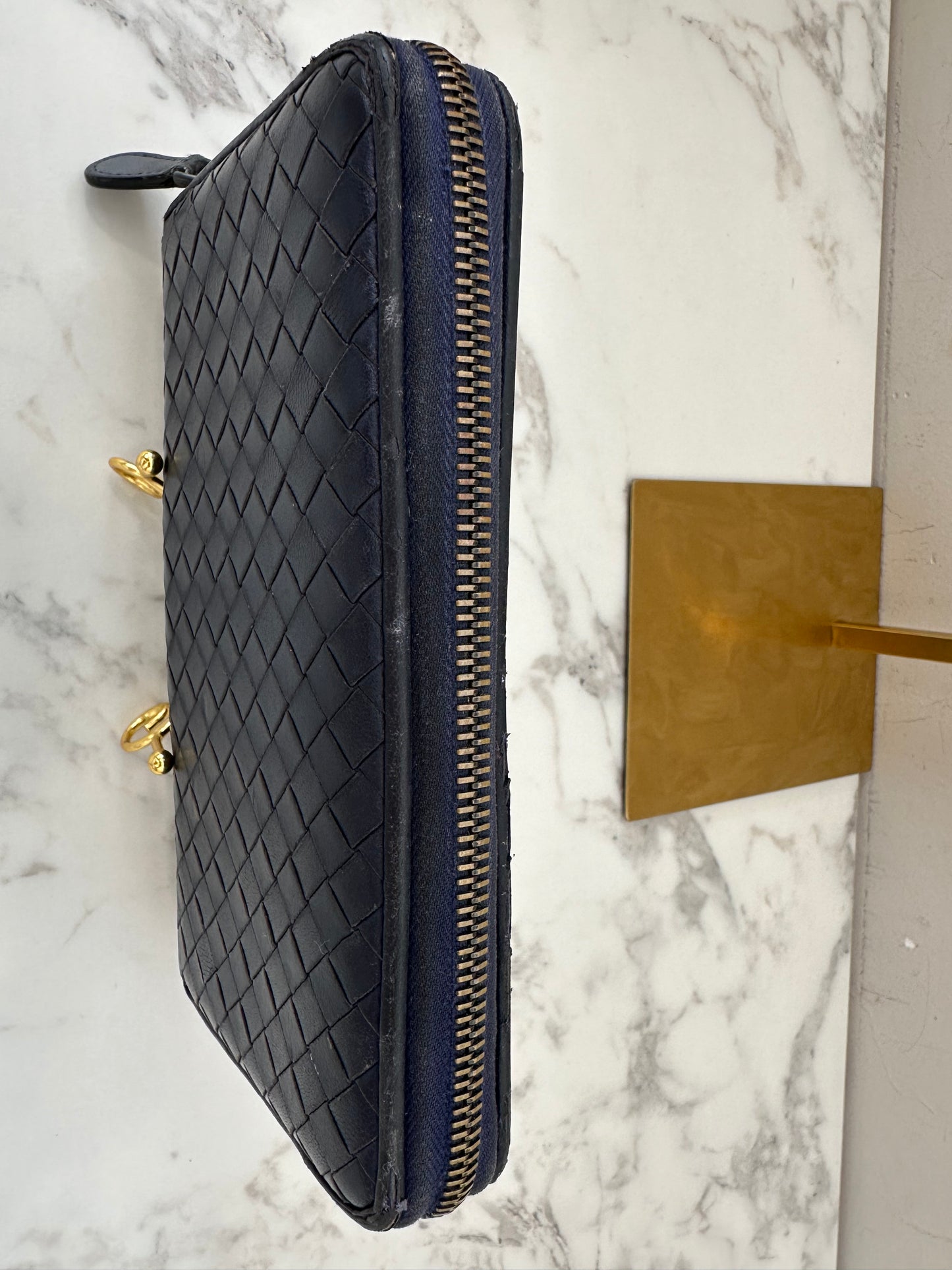 Bottega Veneta Navy Wallet