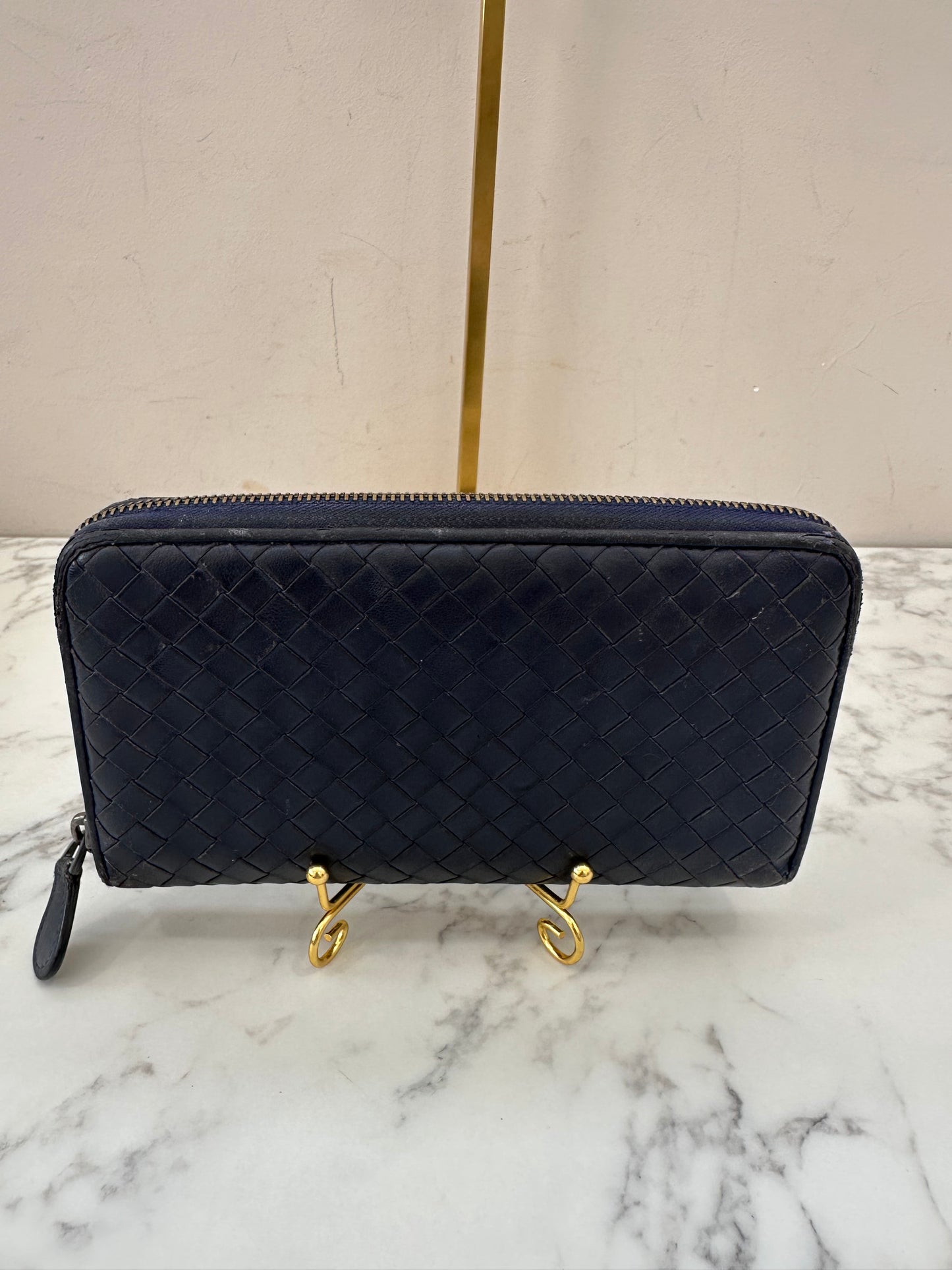 Bottega Veneta Navy Wallet
