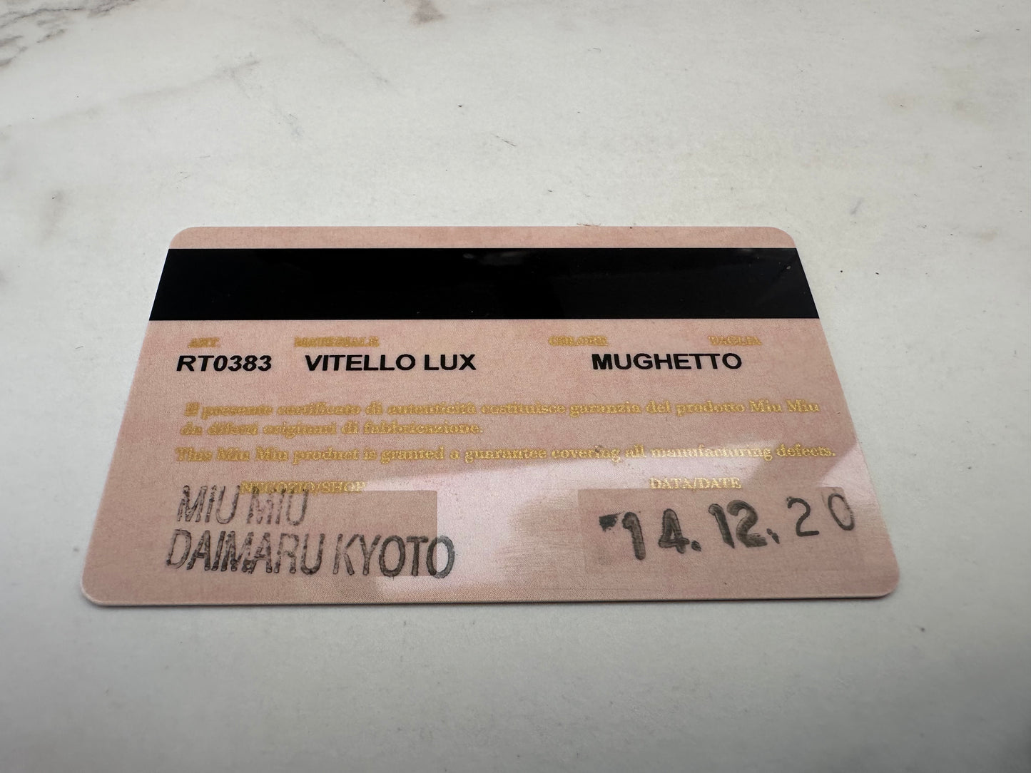 Miu Miu Light Pink Calfskin