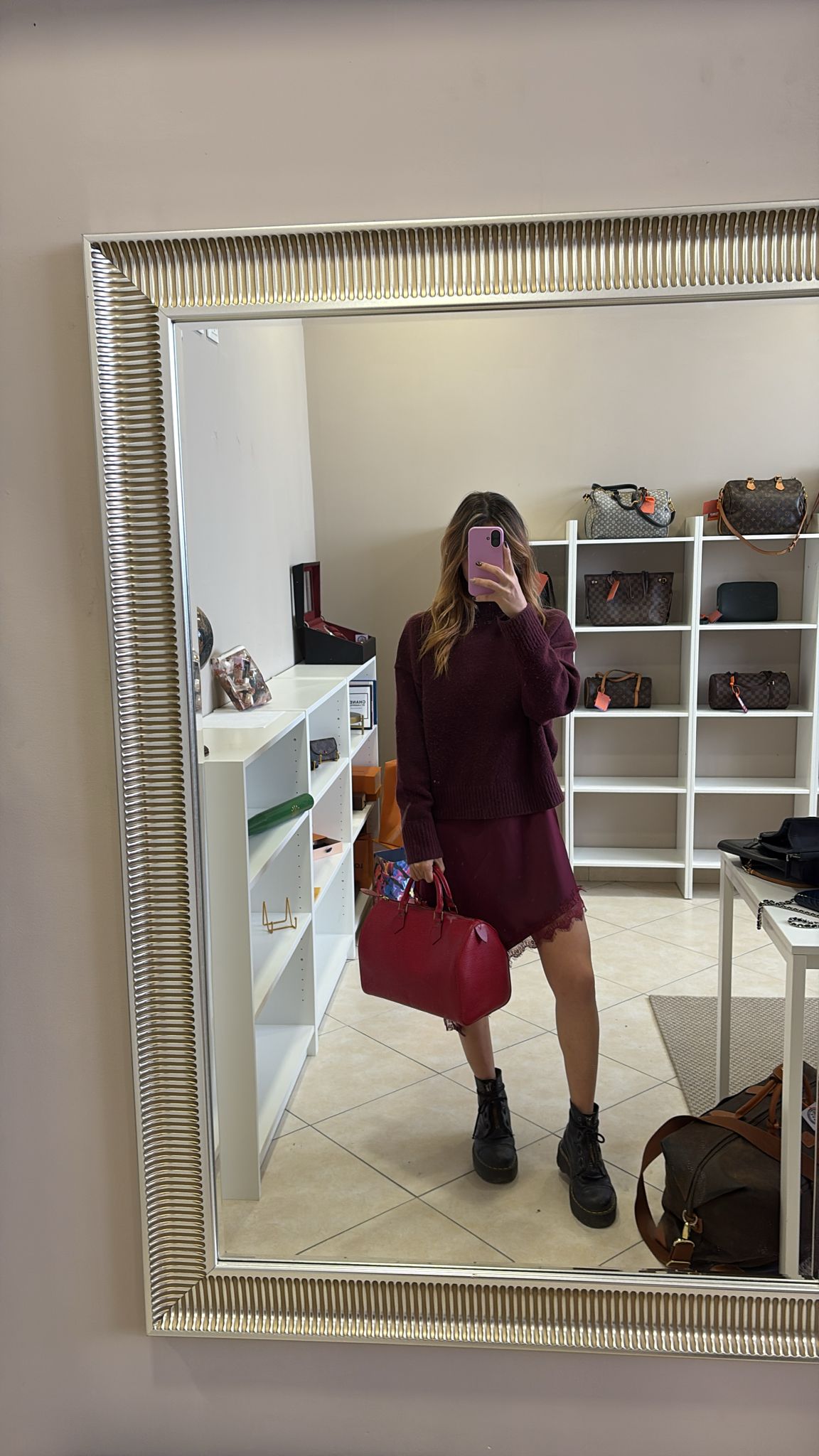 Louis Vuitton Speedy 35 Red Epi