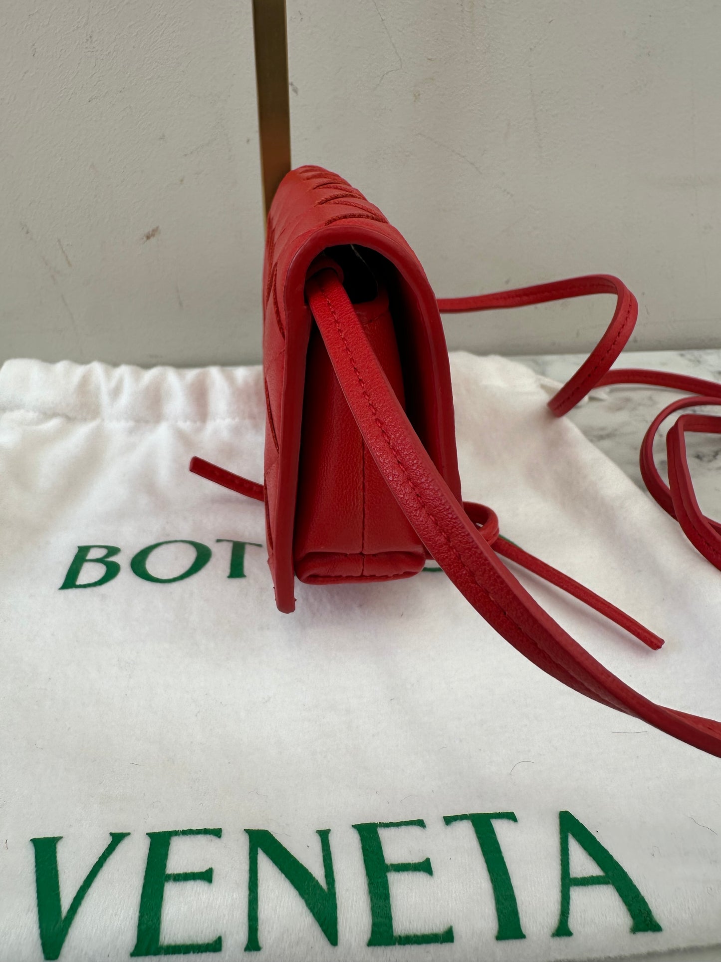Bottega Veneta Intrecciato Red Pochette