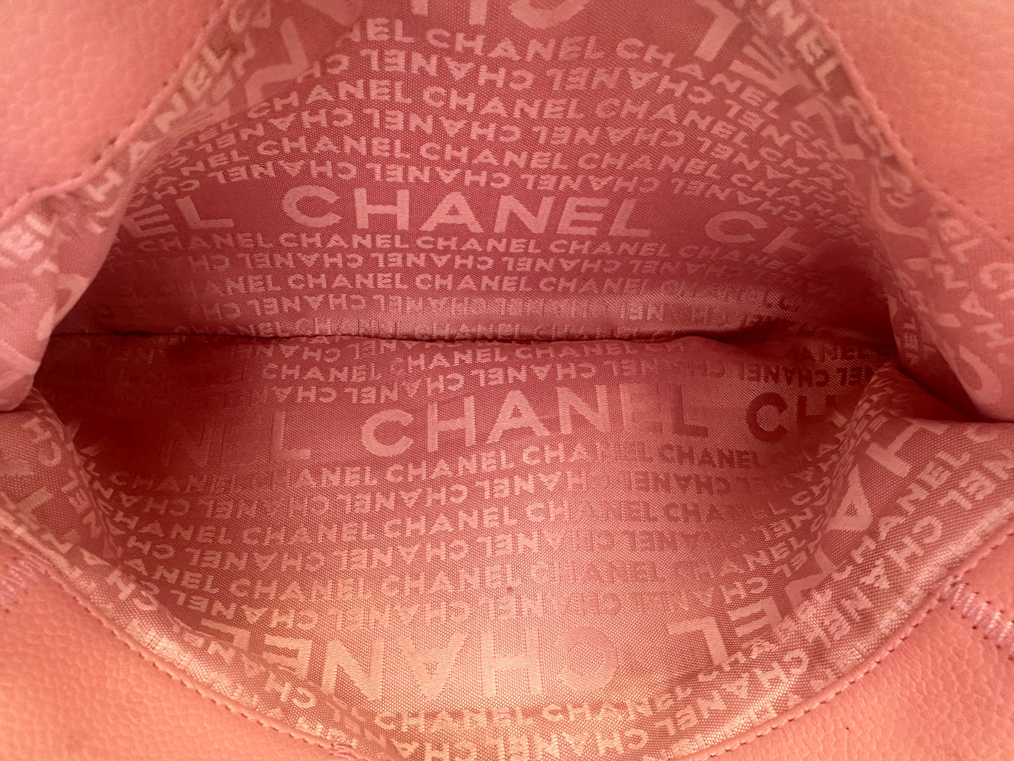 Chanel Pink Calfskin Wild Stitch Choco Bar