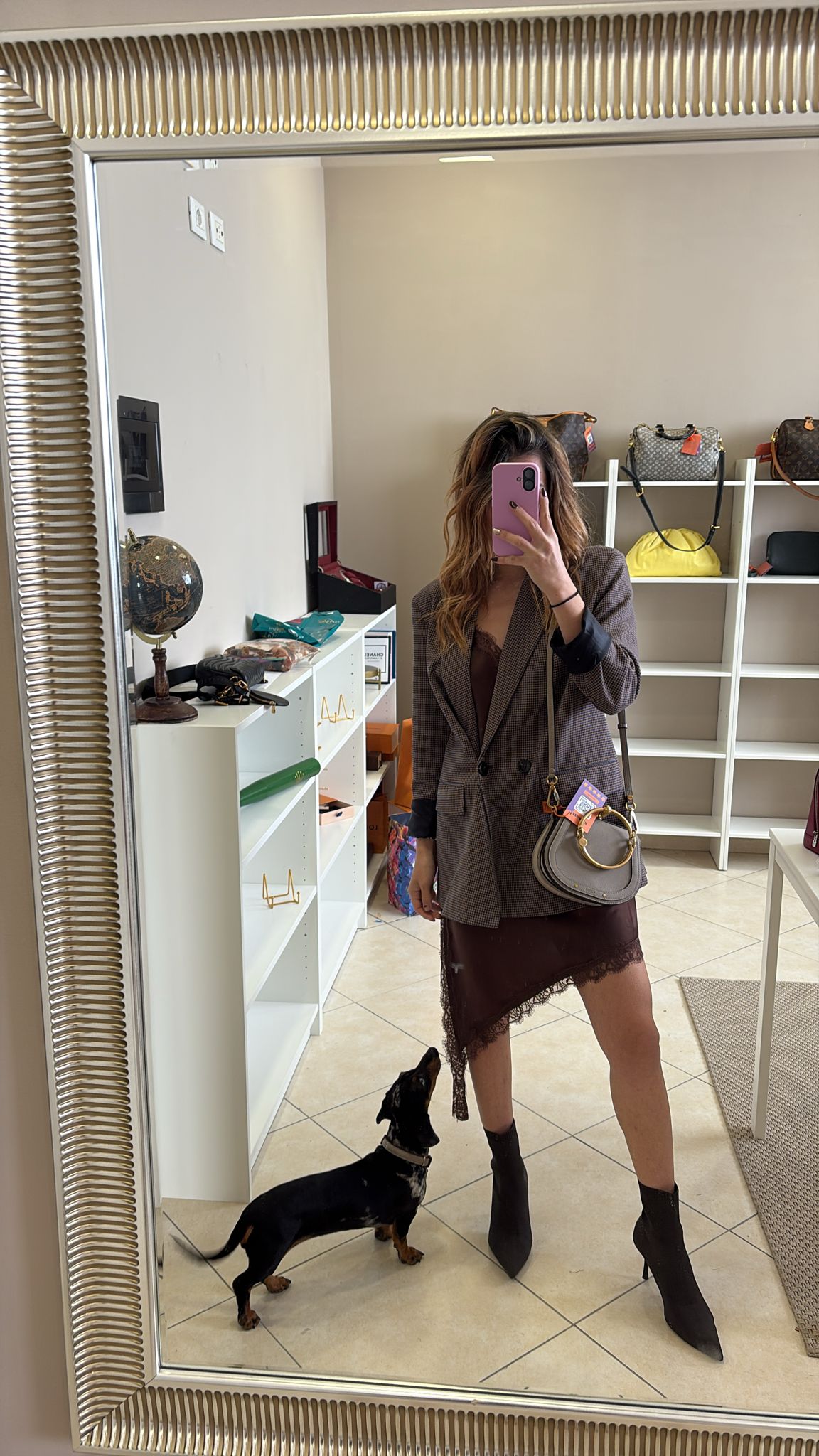 Chloe Gray Shoulder Bag