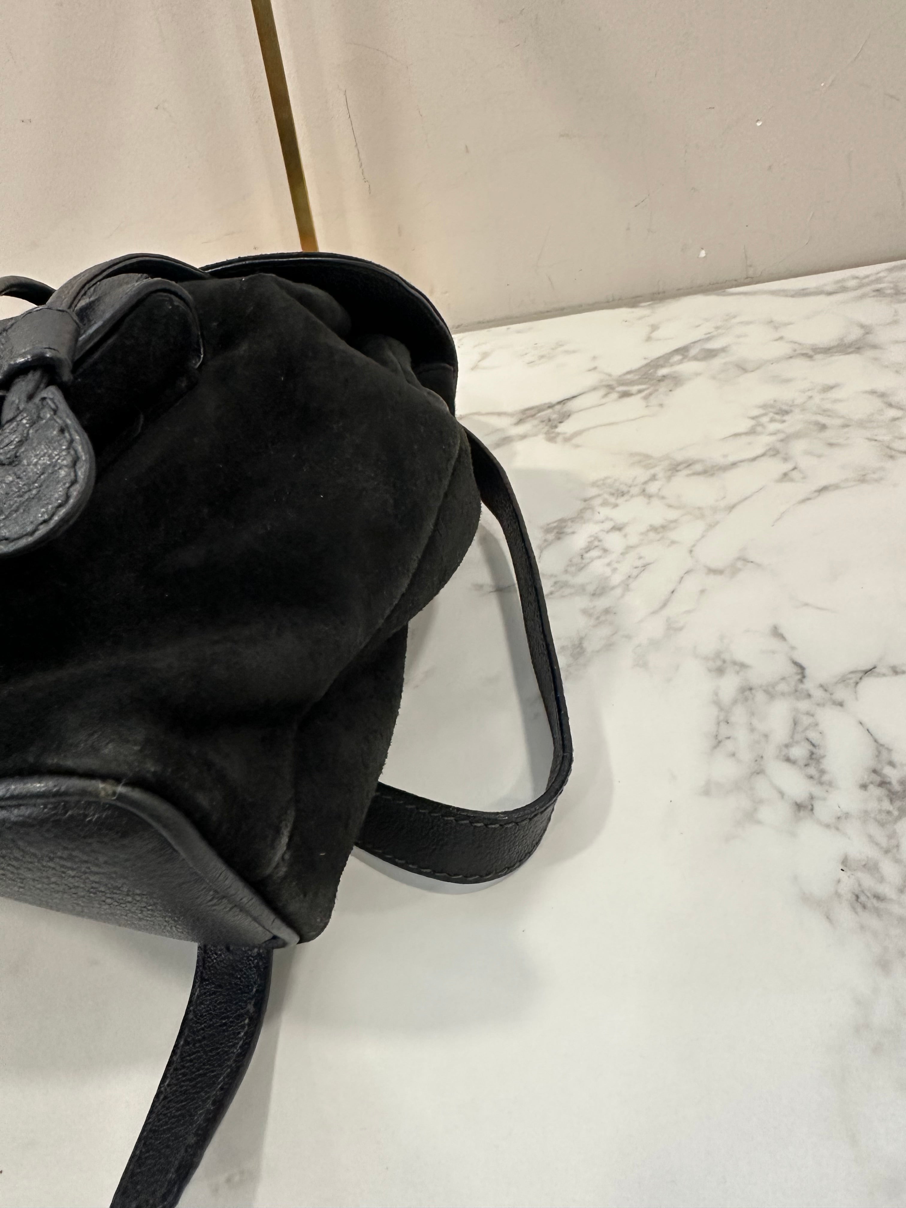 Gucci Black Suede Backpack