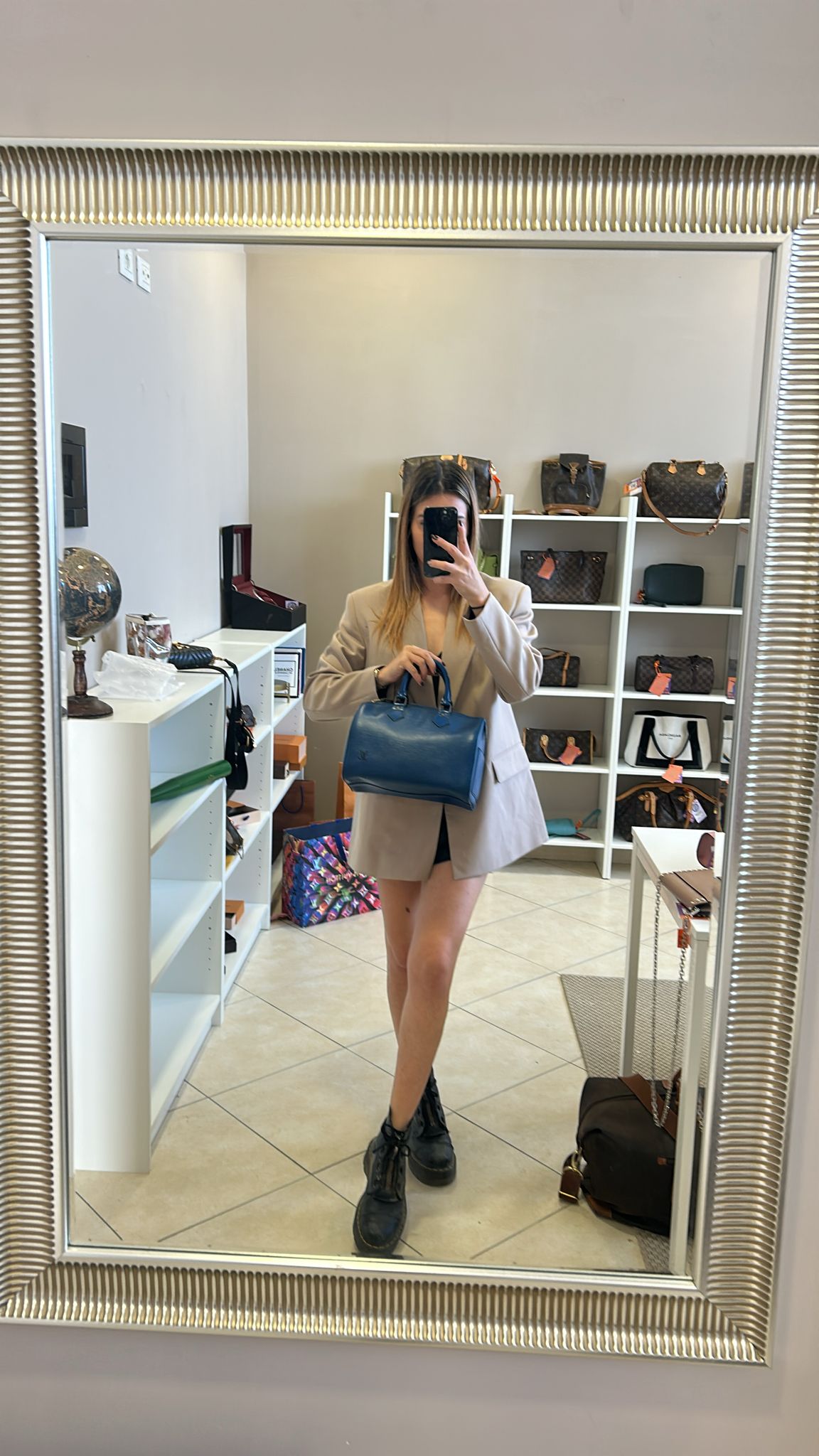 Louis Vuitton Speedy 25 Epi Blue
