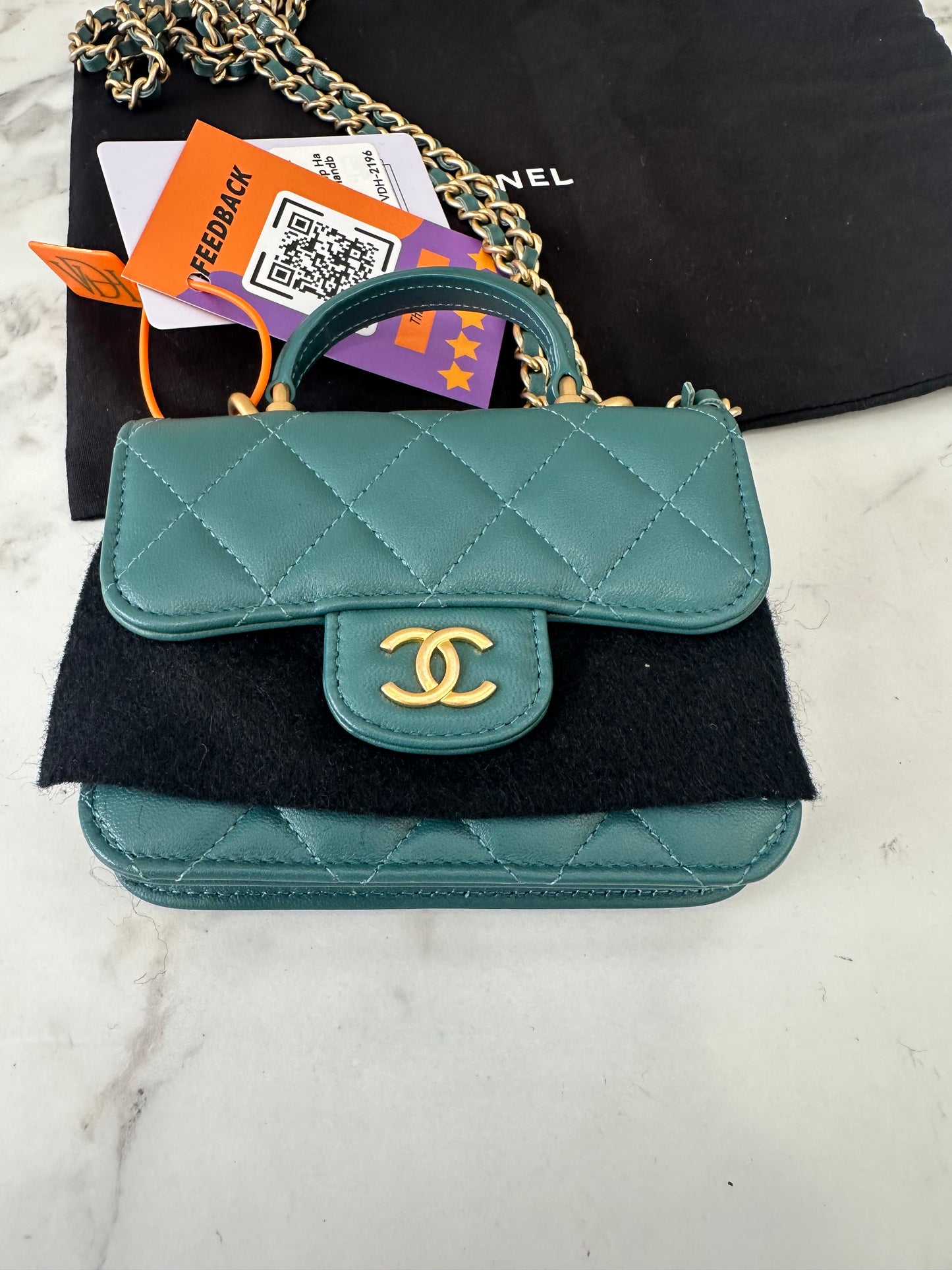 Chanel Green Lambskin