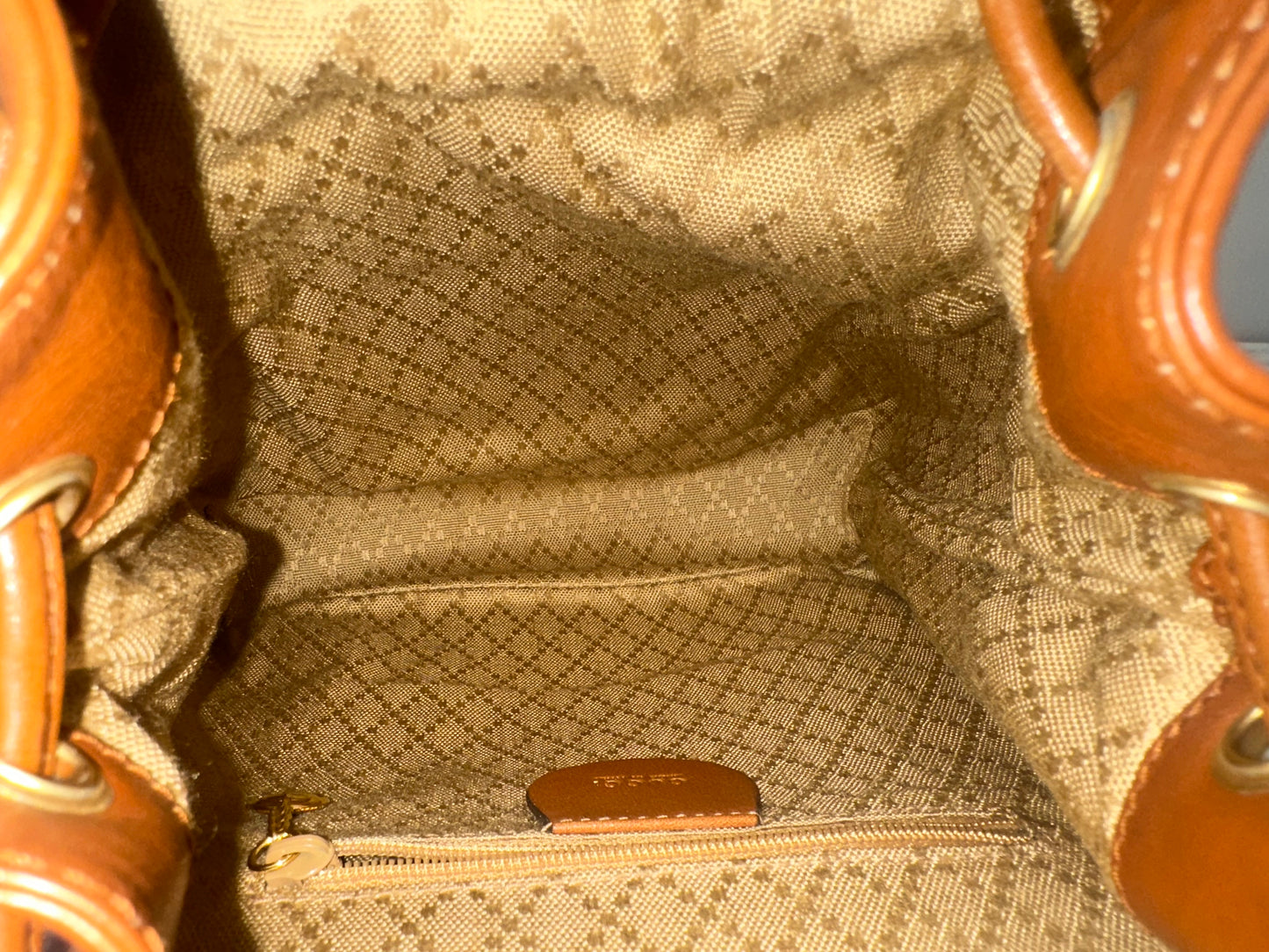 Gucci Brown Bamboo Backpack